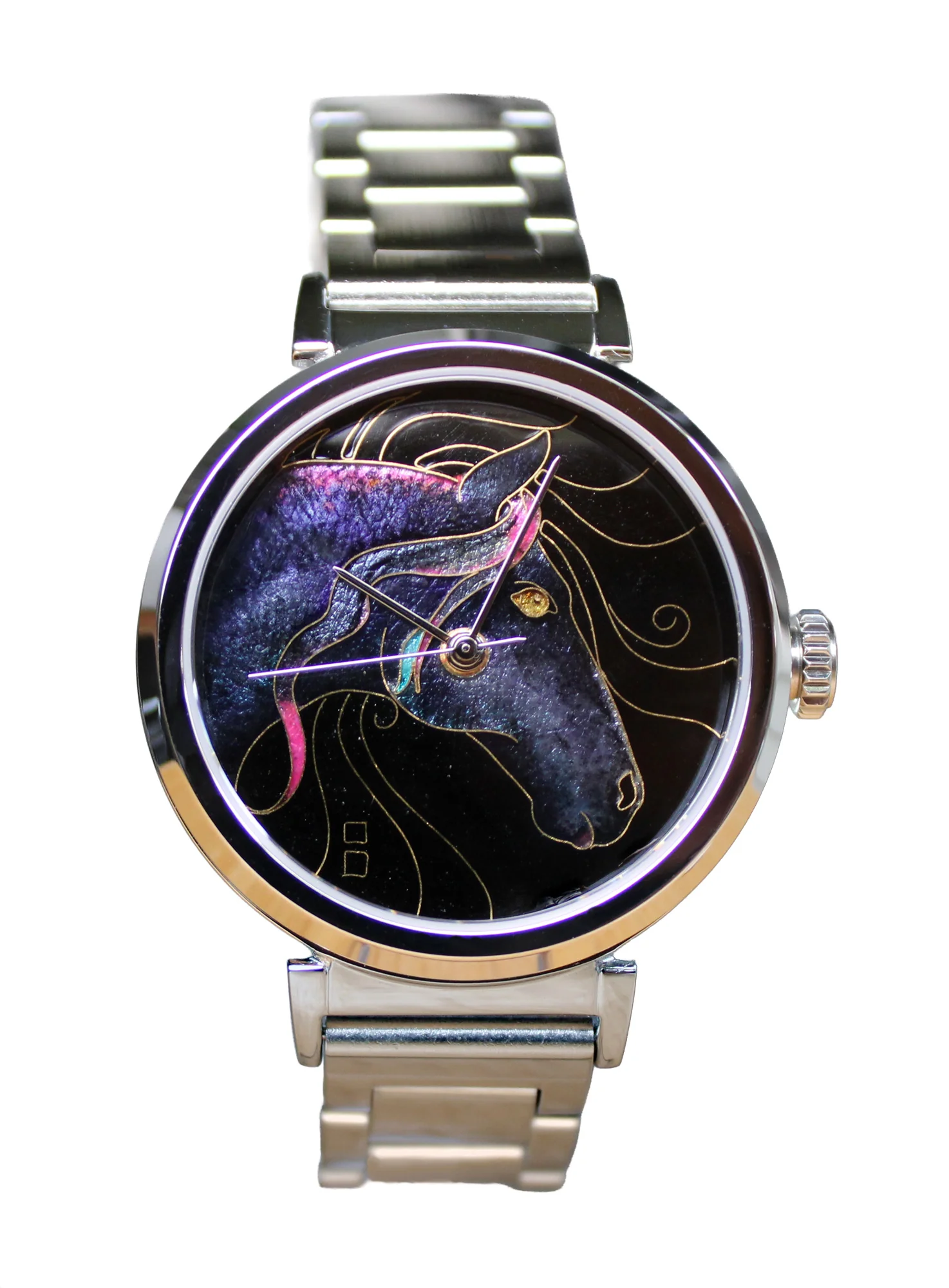 Celeste Watch Company Cloisonné Horse "Fuji" by Merry-Lee Rae - 38mm Swiss Automatic