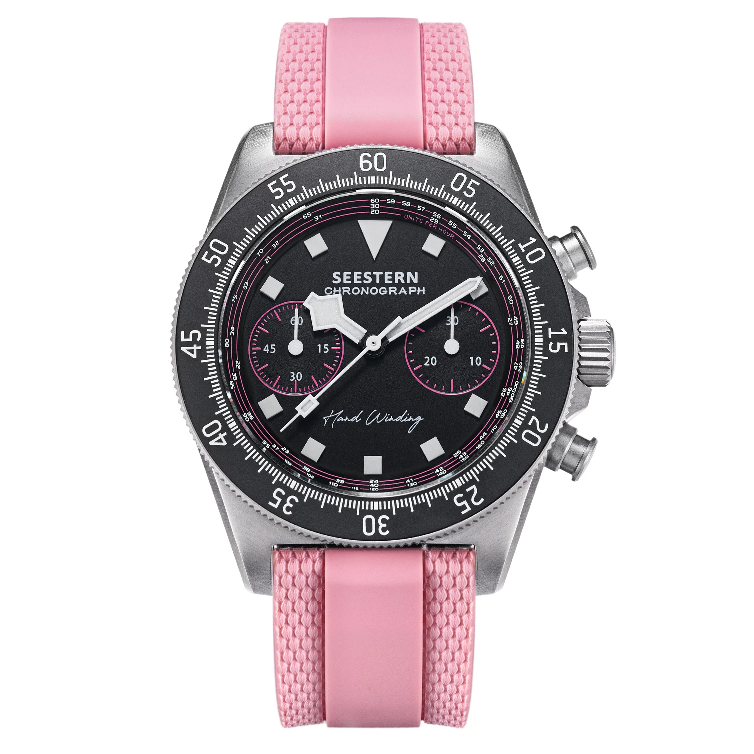 Sugess Seestern Chrono S443 Chronograph Pink ST19 Movement Lumed