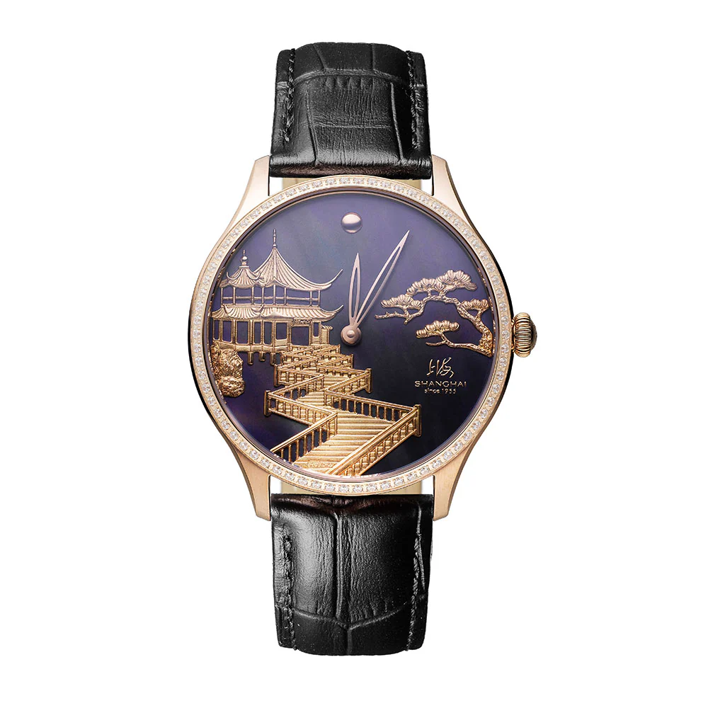 Shanghai Watch Shanghai Under Moonlight 40mm Watch - Dark Dial & Zicron-set Bezel