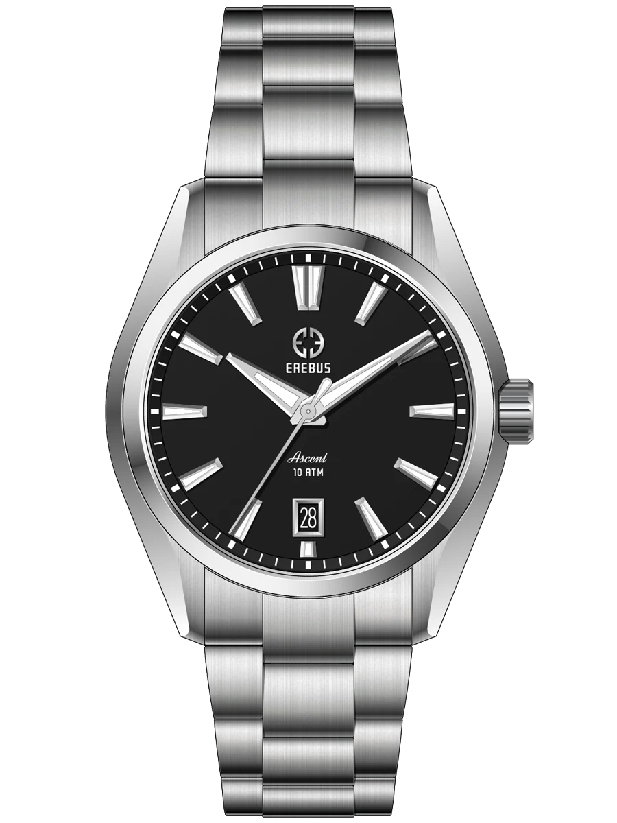 Erebus Watches ASCENT 39 Black Enamel