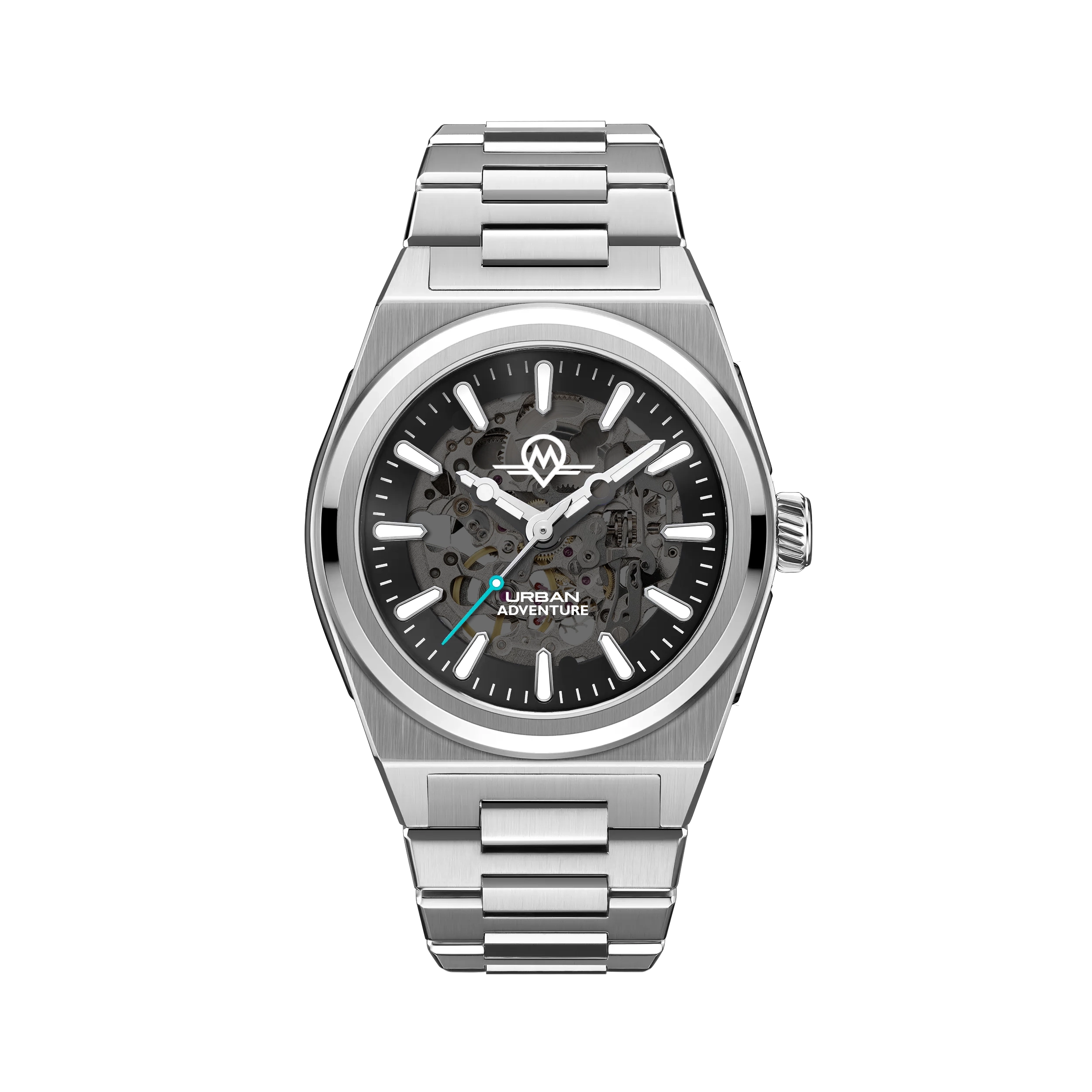 Monro MONRO URBAN ADVENTURE MUA-S1, Automatic Skeleton, 40mm Stainless Steel, Black Dial