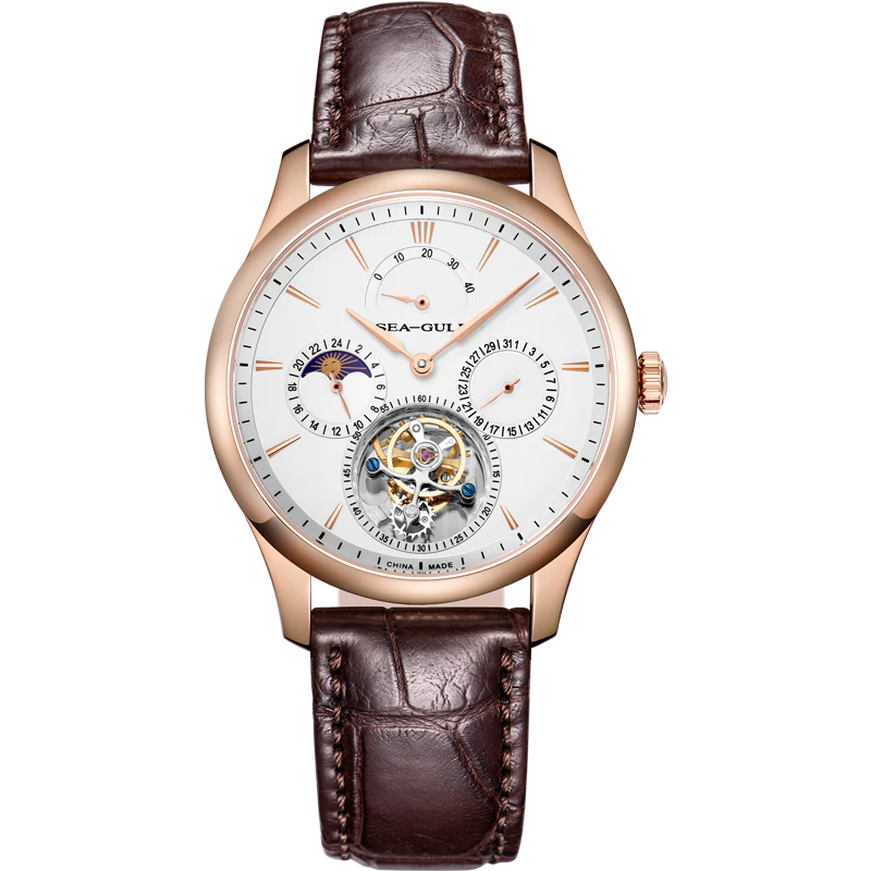 Sea-Gull Artisan Heritage Series Celestial Calendar Power Reserve Indicator Eccentric Tourbillon 41mm