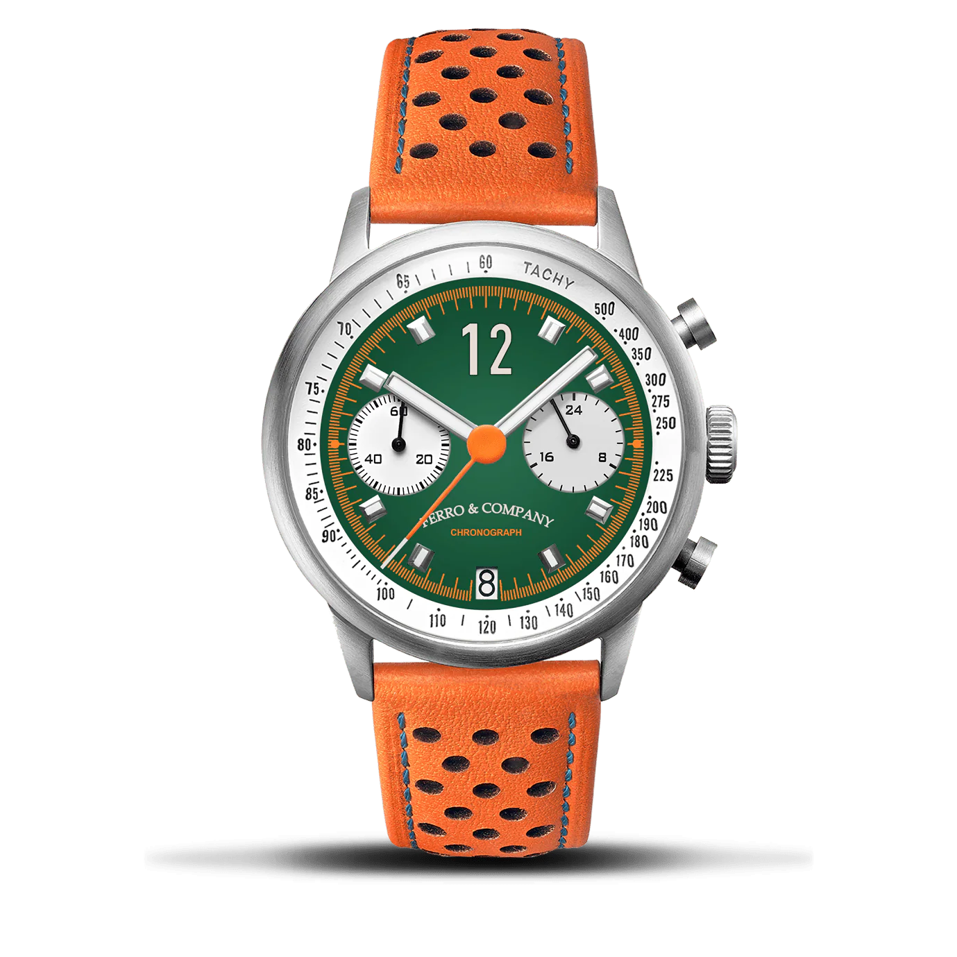 Ferro & Co Race Master Chronograph GREEN / ORANGE STR