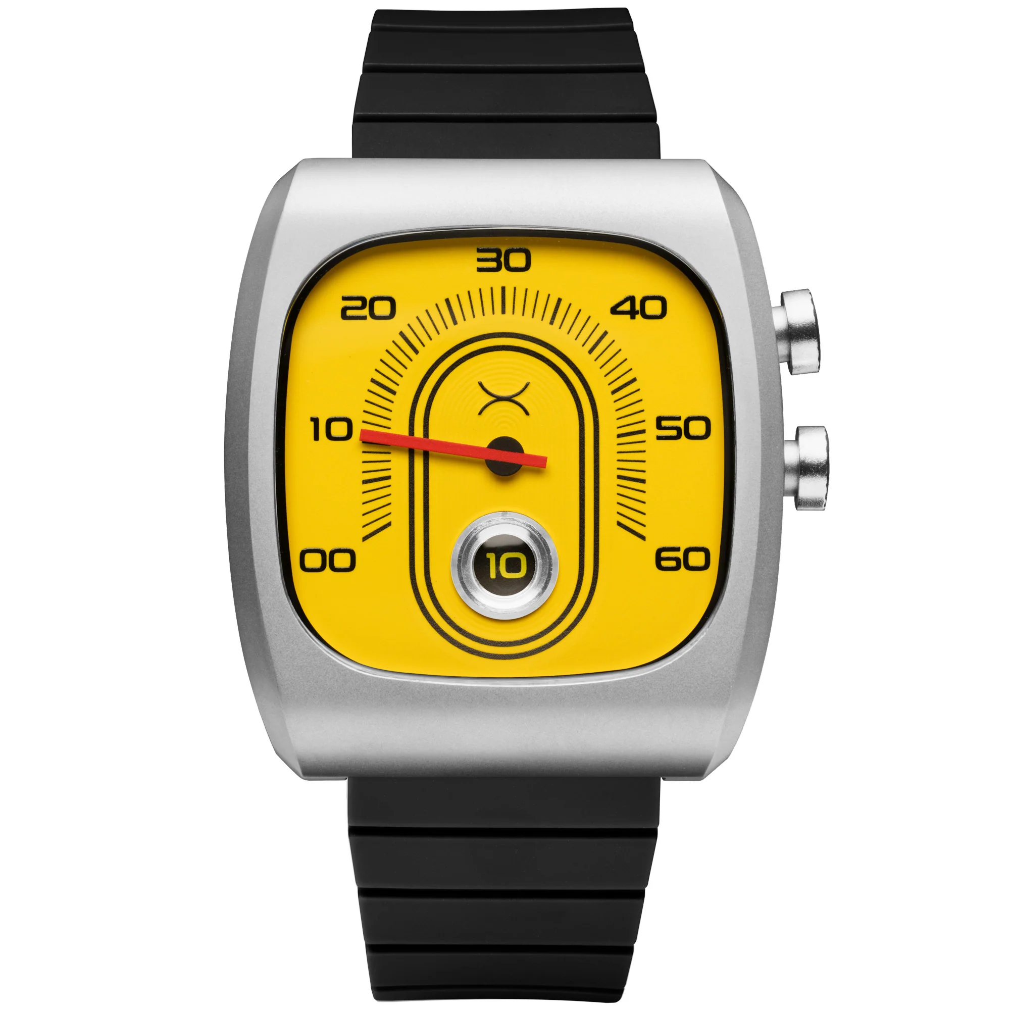 Xeric Retroscope Jump Hour Caution Yellow