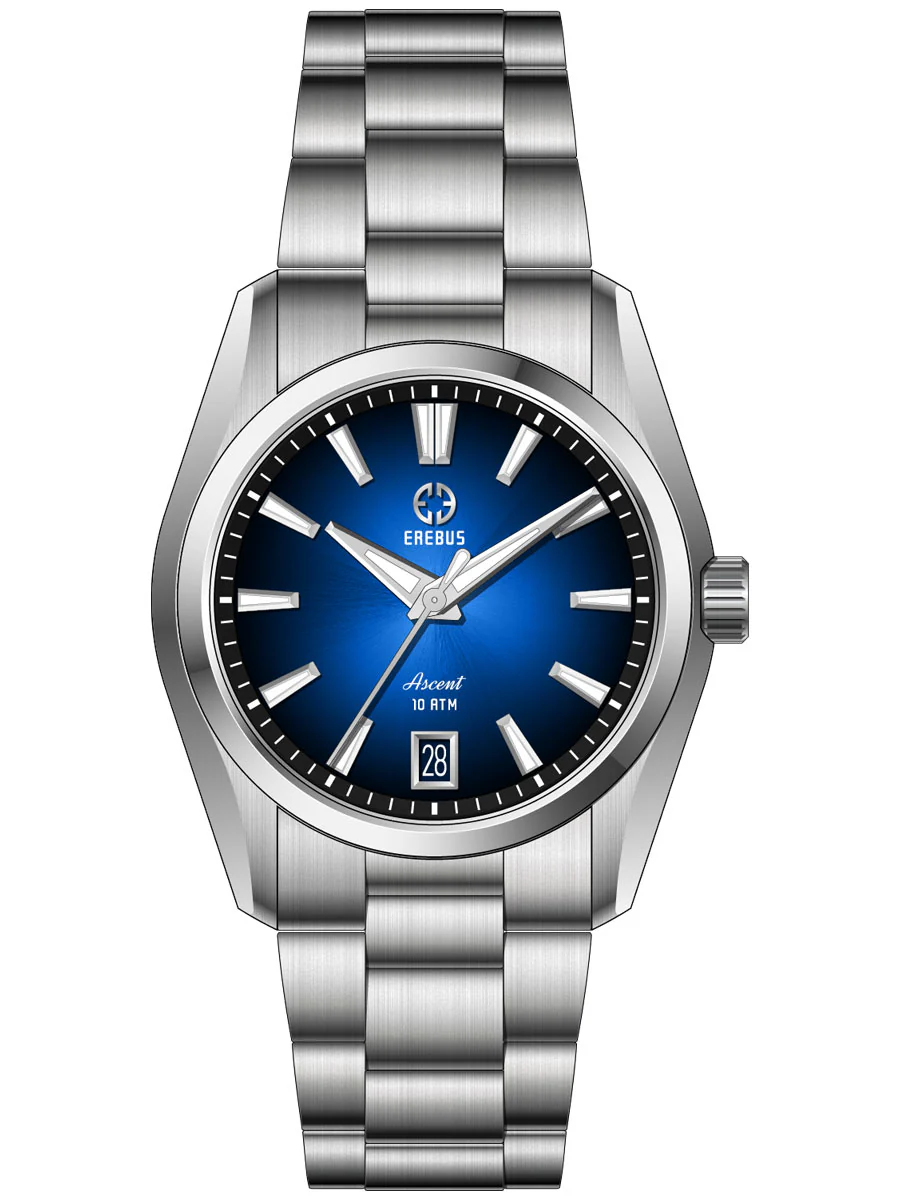 Erebus Watches ASCENT 36 Blue Fumé