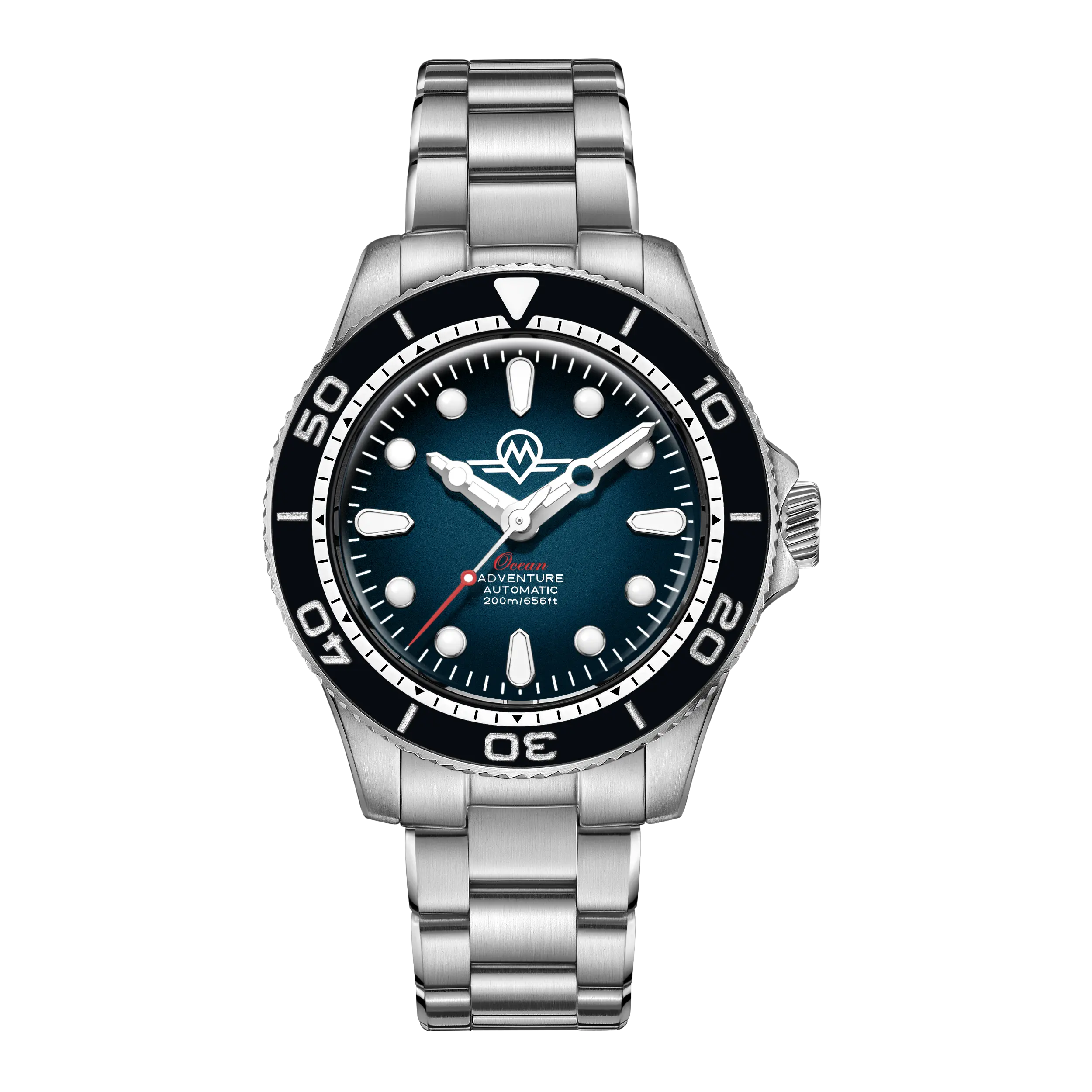 Monro MONRO OCEAN ADVENTURE MOA-1 ATLANTIC BLUE, Automatic Dive Watch, 41mm Stainless Steel, Blue Dial