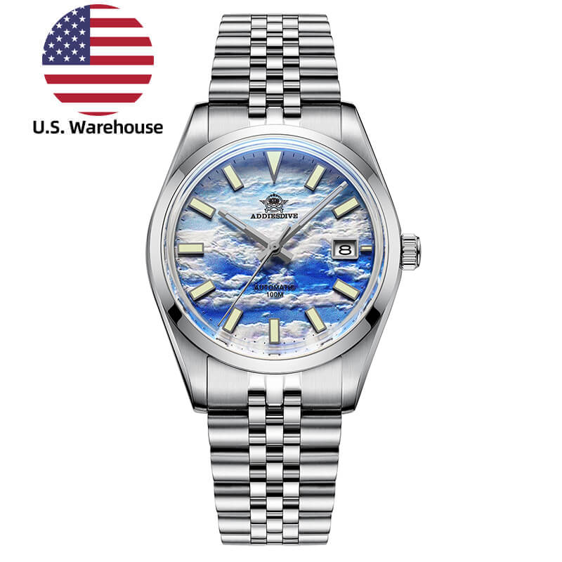 Addiesdive U.S. Warehouse -Addiesdive 39mm 3D Sea of Clouds Dial Automatic Watch (AD2041)