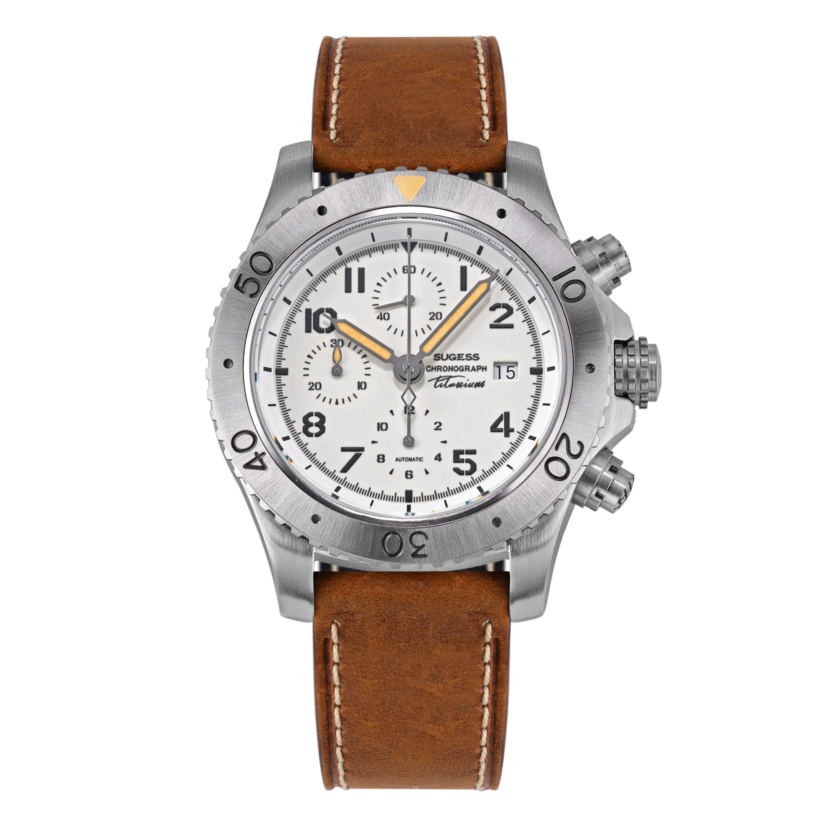 Sugess Sugess S464 Titanium Chronograph White Dial