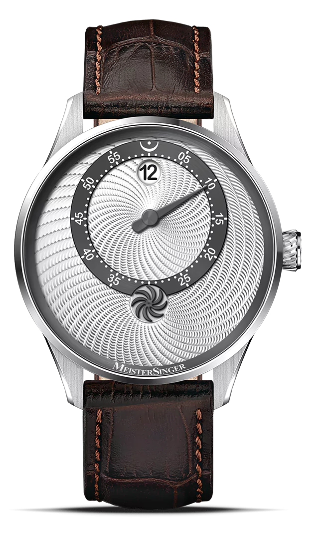 MeisterSinger Edition Panthero Jumping Hour Guillochage, Silber