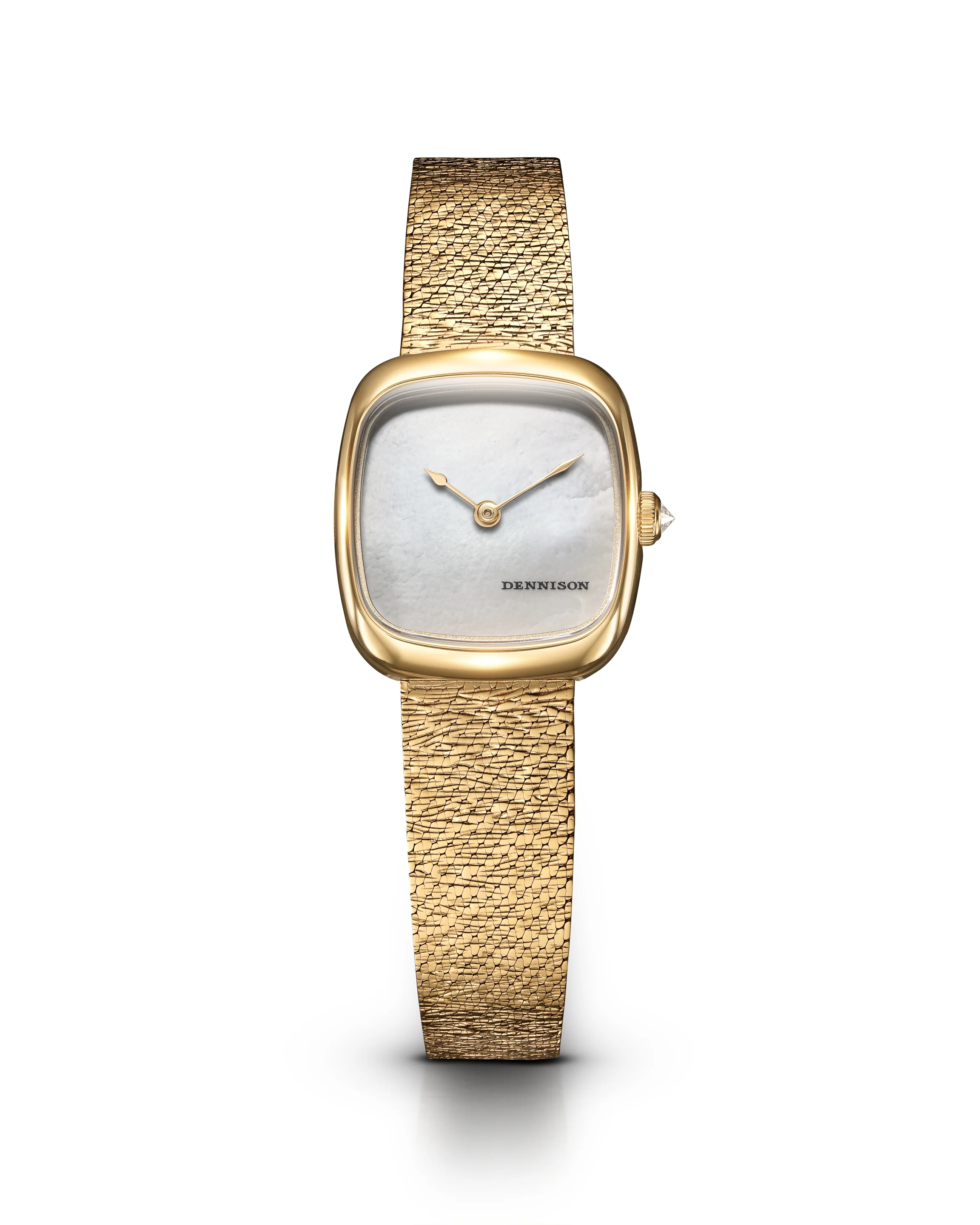 Dennison Mini White MOP In Gold