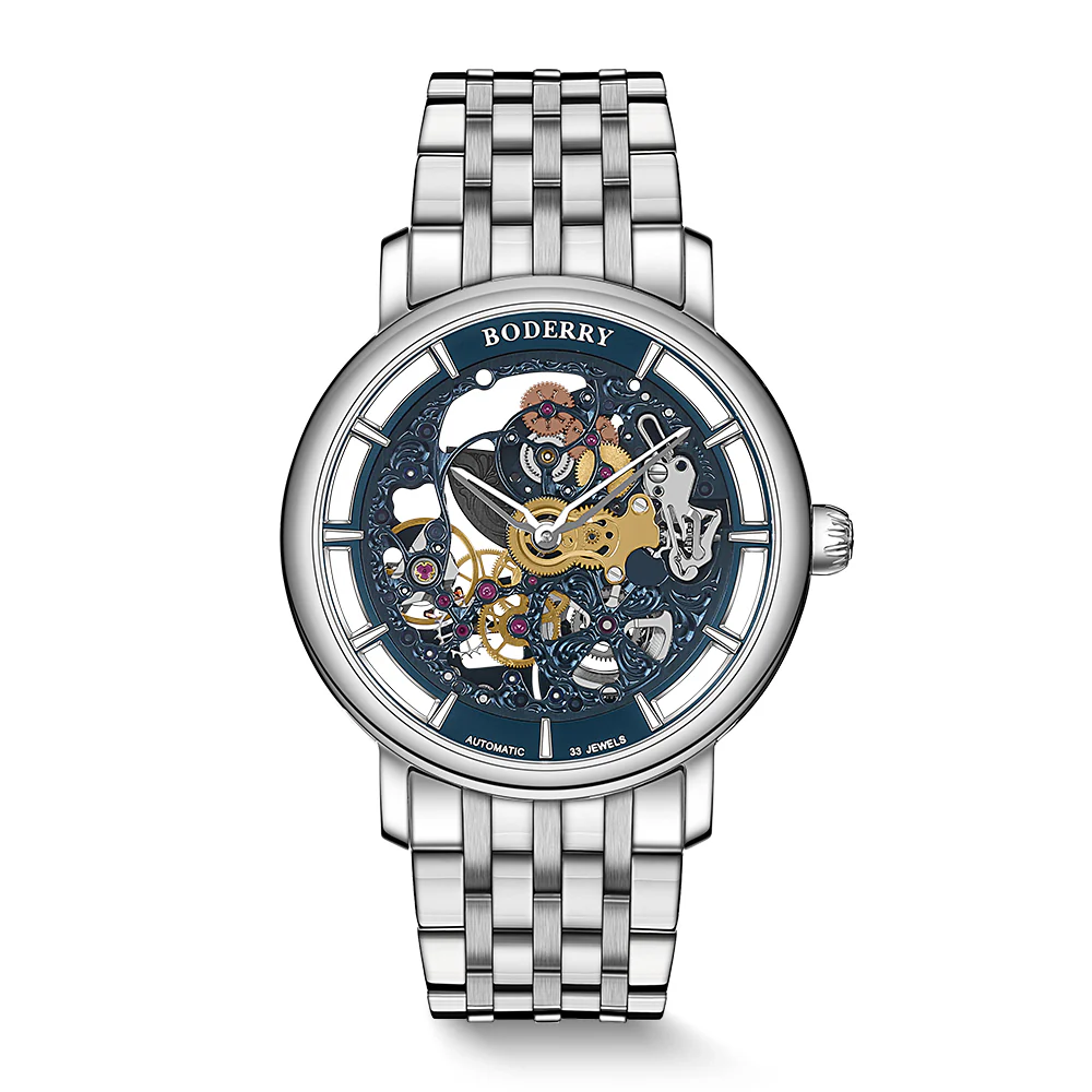 Boderry ELITE II - Engraved Micro-rotor Watch | Blue