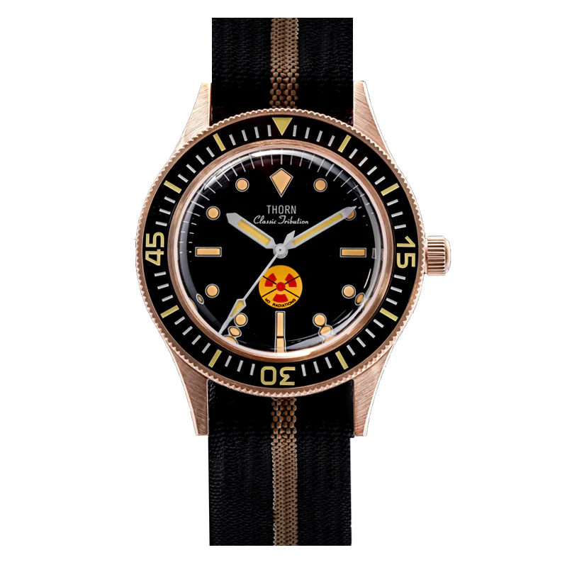 Thorn Thorn Vintage 50-Fathoms No-Rad Bronze Dive Watch