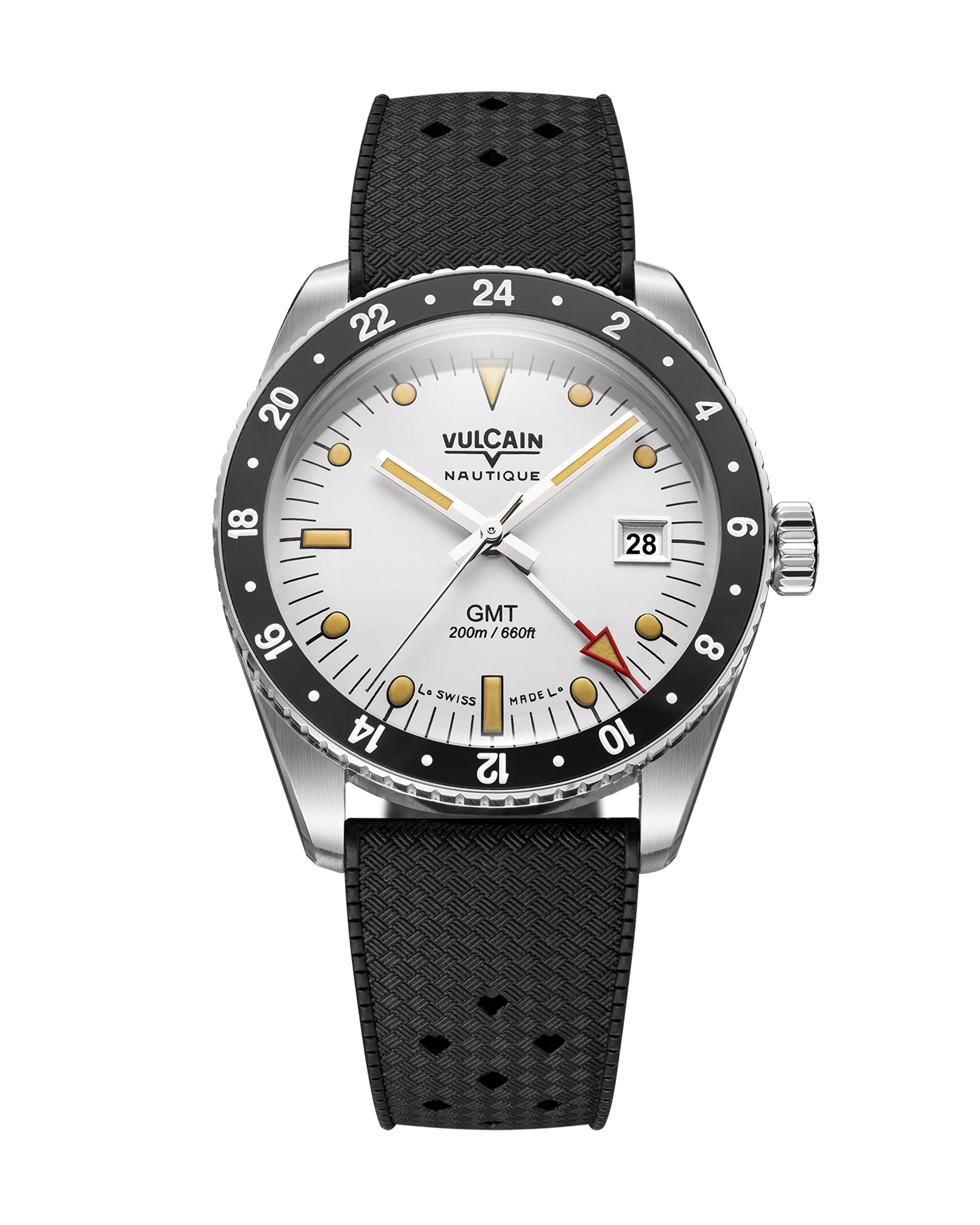 Vulcain Skindiver GMT - White Luminova Beige
