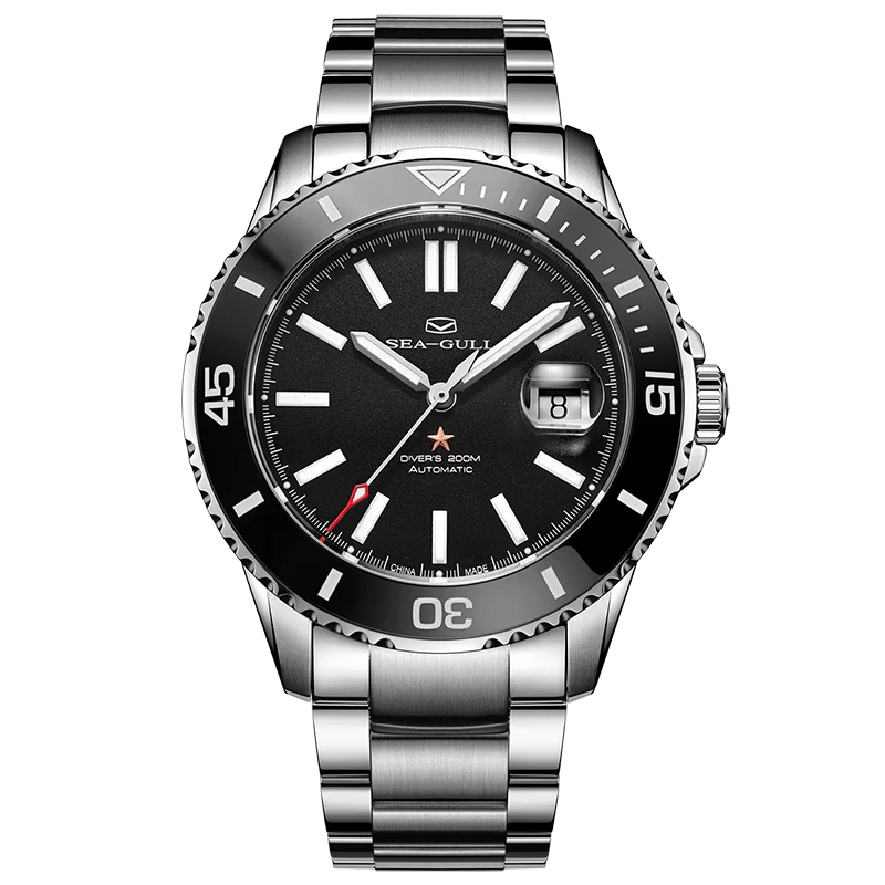 Sea-Gull Ocean Series 200m Waterproof Ceramic Bezel Dive Watch 44mm