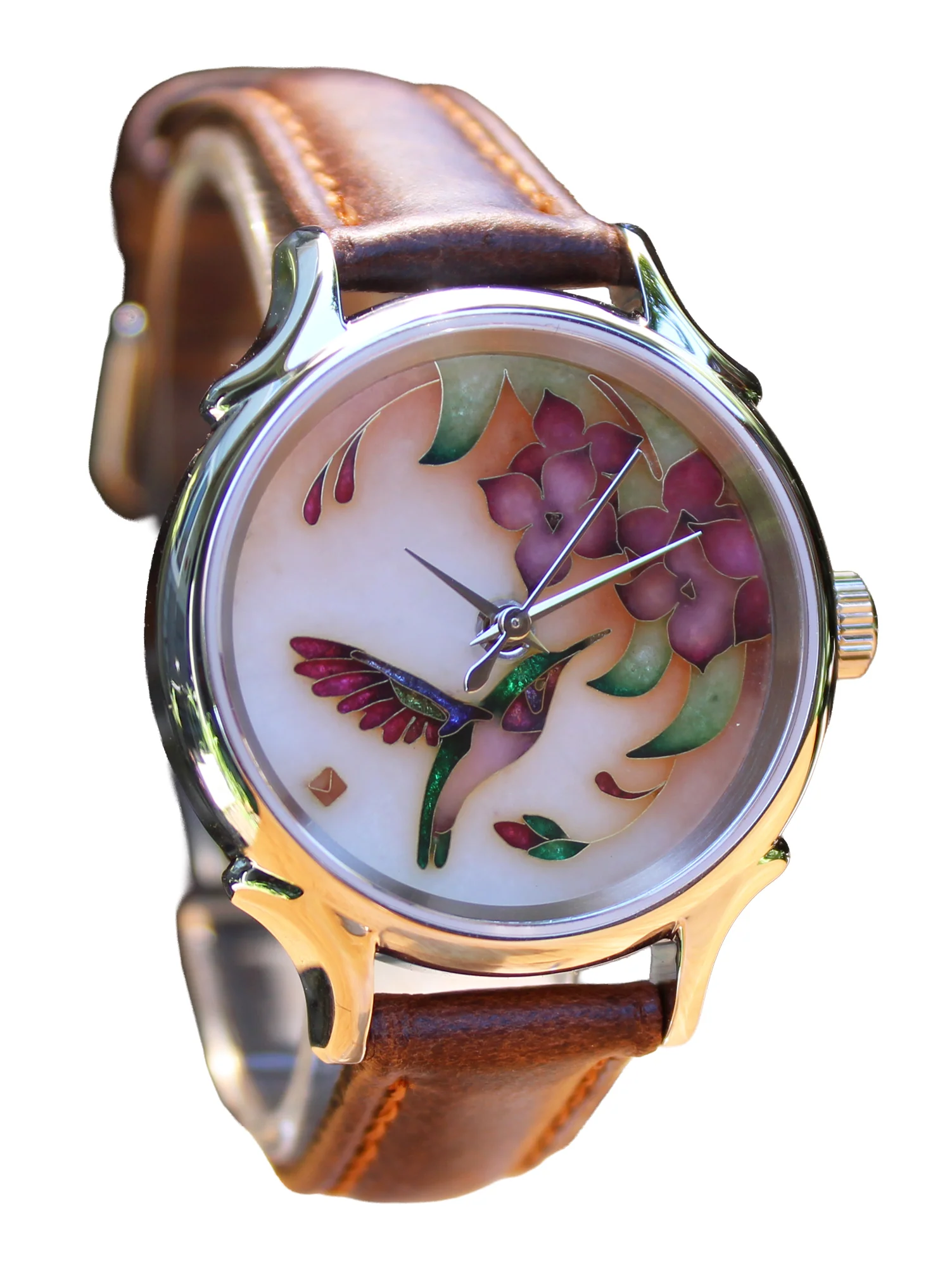 Celeste Watch Company Cloisonné 32mm Hummingbird by Merry-Lee Rae