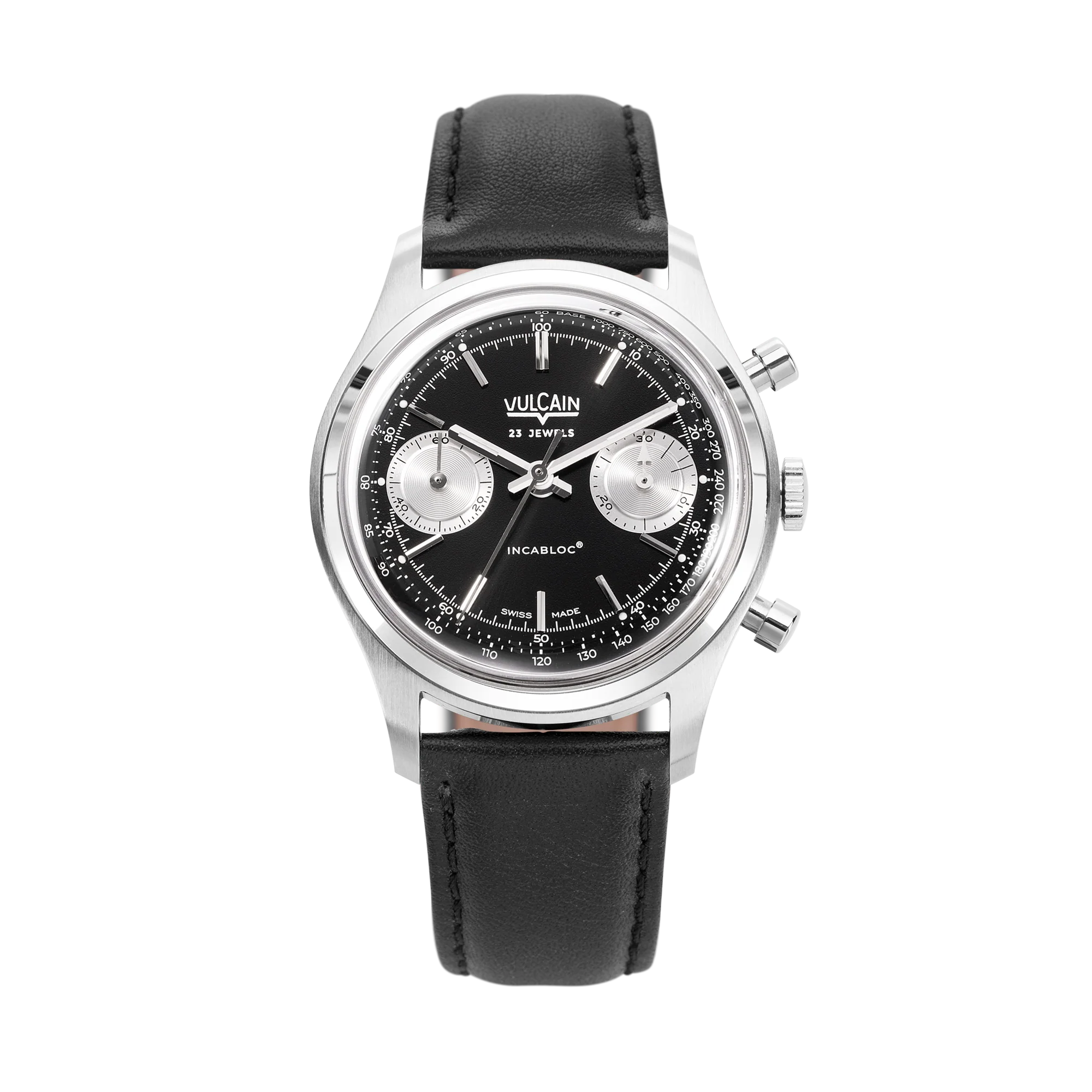 Vulcain Chronograph 70's - Black & Silver