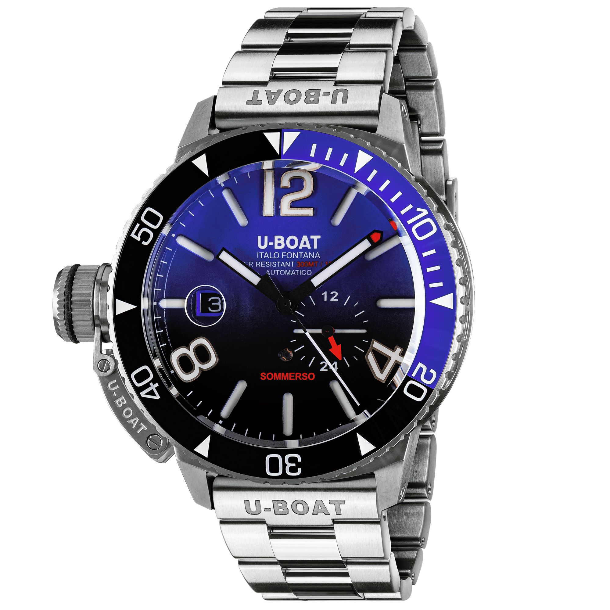 U-Boat SOMMERSO CERAMIC BLUE/MT BRACELET