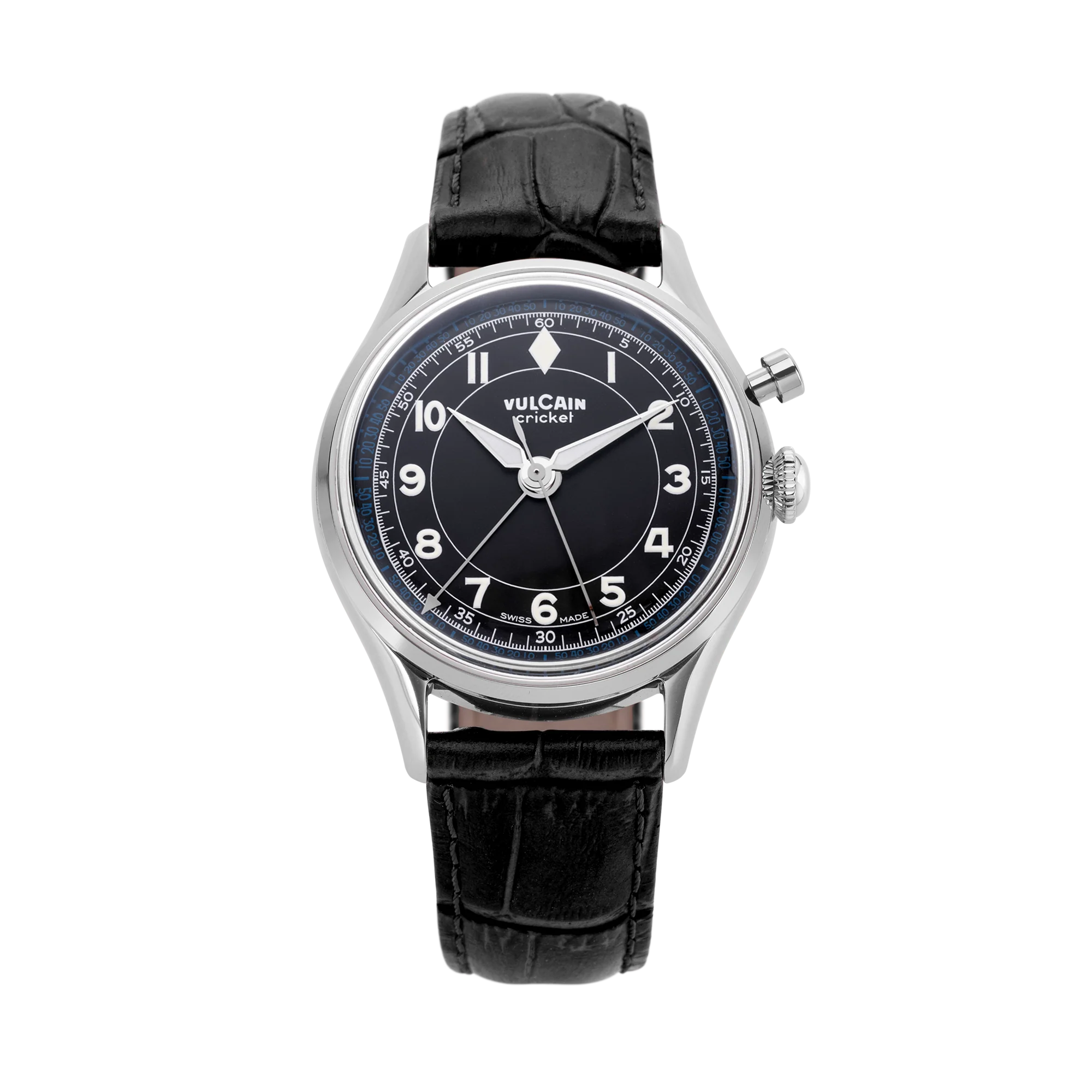 Vulcain Cricket Classique - Black & White/Blue
