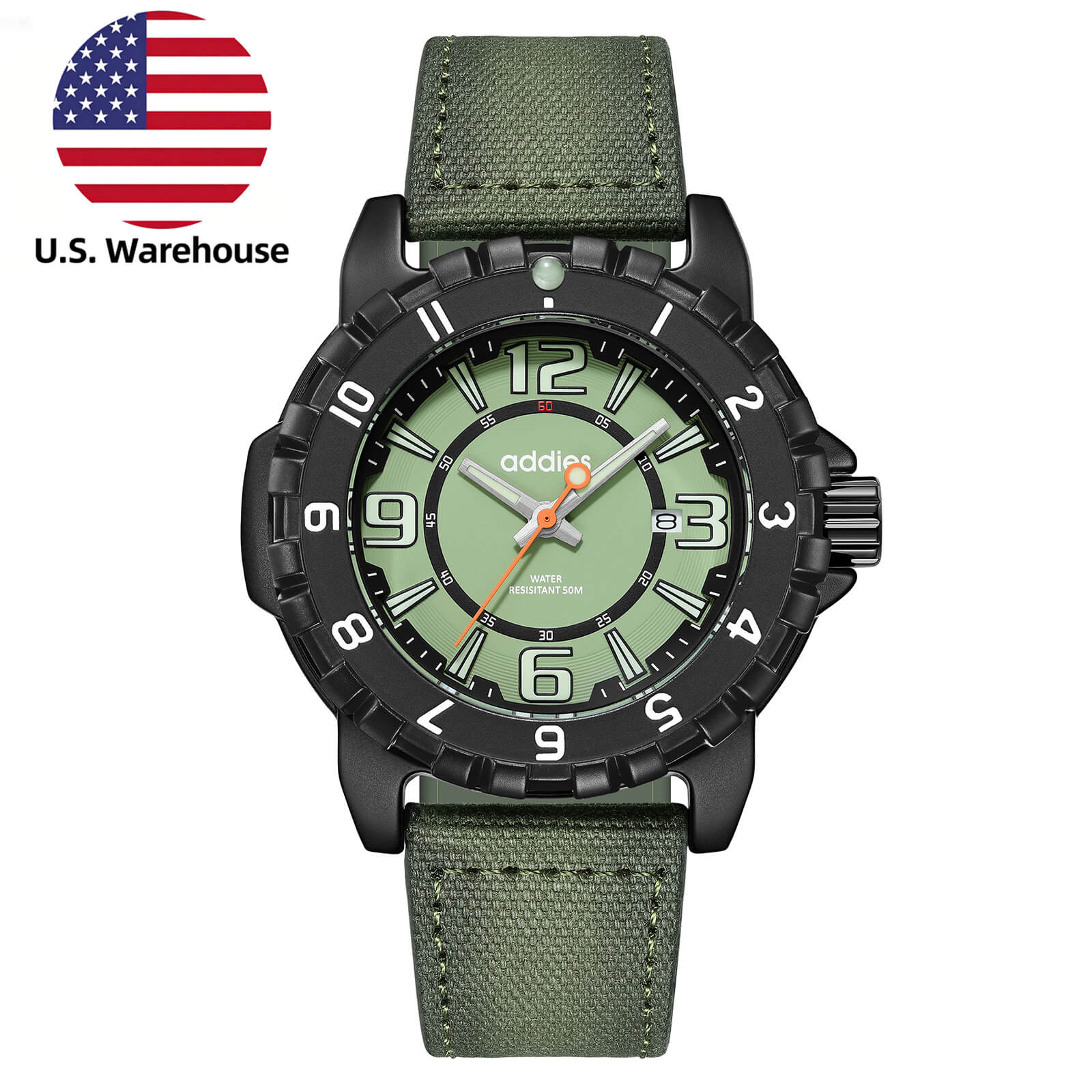 Addiesdive U.S. Warehouse -ADDIES Sporty Quartz Watch MY-057 , 50m Waterproof