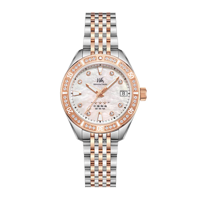 Shanghai Watch Shanghai 114 Military 35mm Dive Watch - Mother-of-Pearl Dial