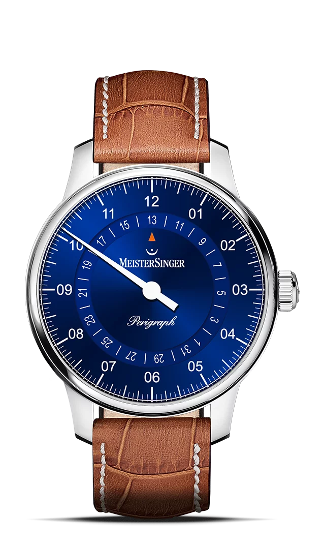 MeisterSinger Perigraph 38mm – Sonnenschliff Blau