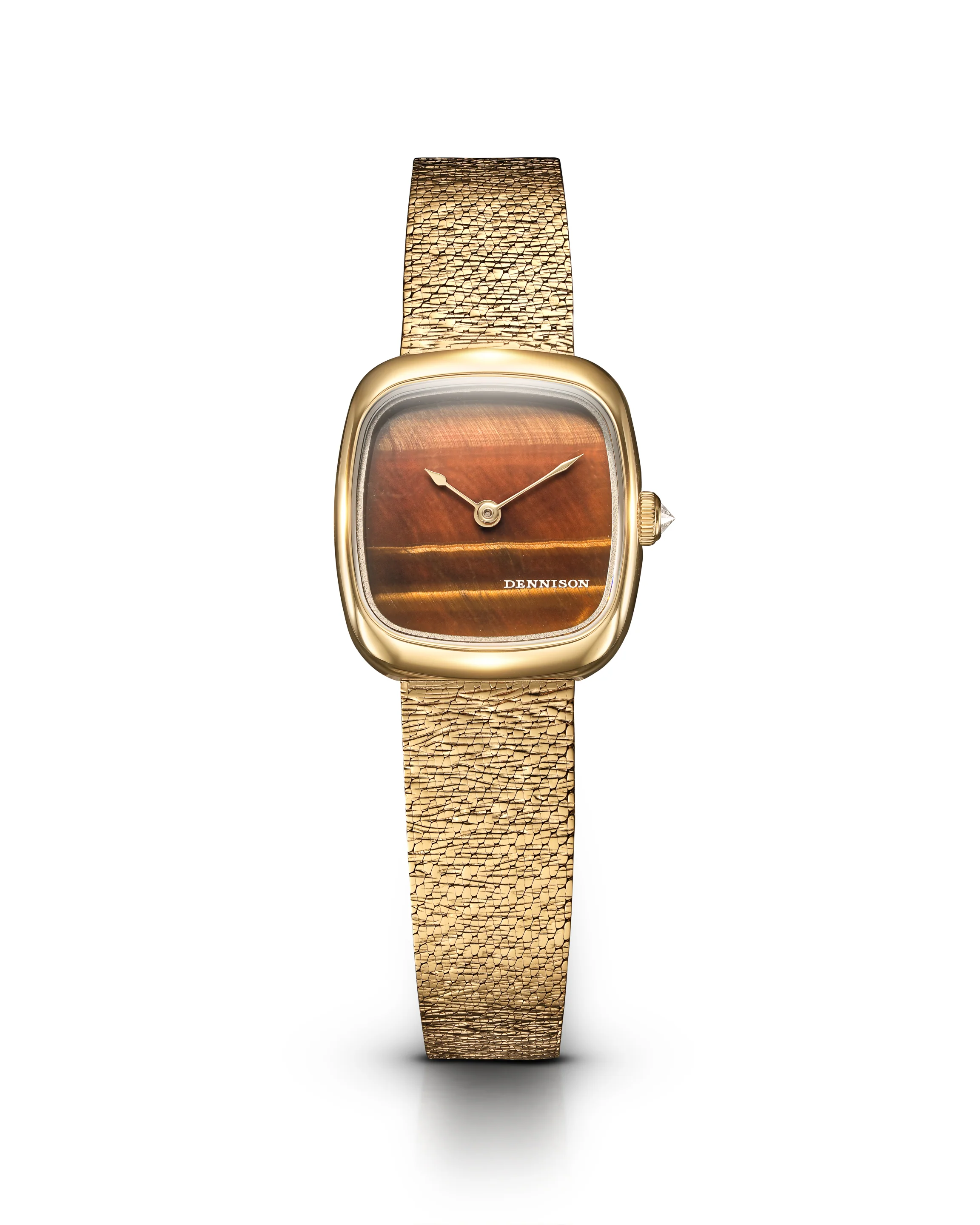 Dennison Mini Tiger Eye In Gold