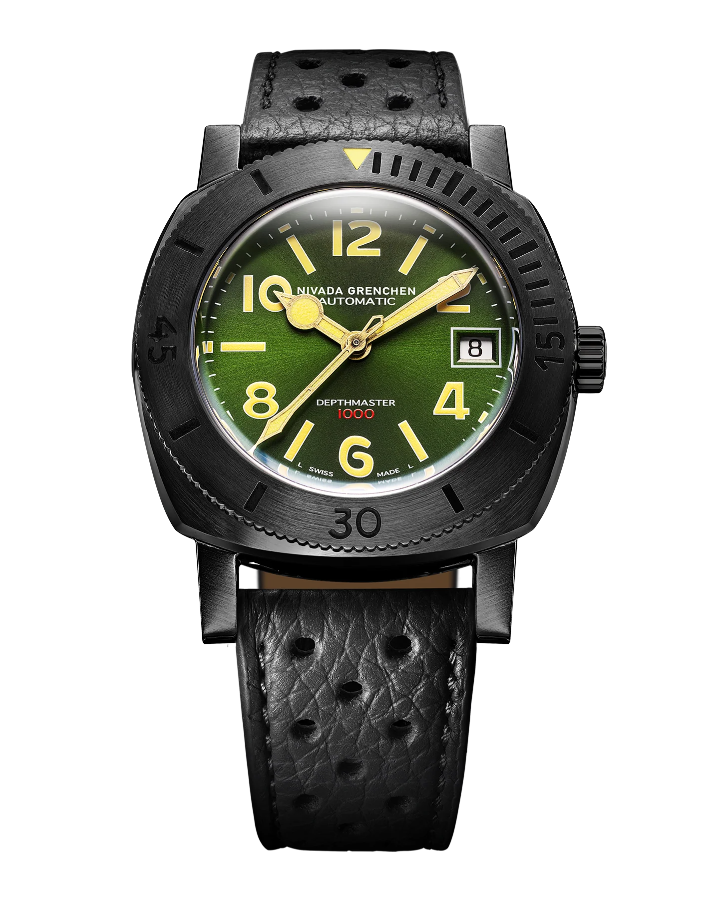 Nivada Grenchen DEPTHMASTER NUMERALS - BLACK & GREEN