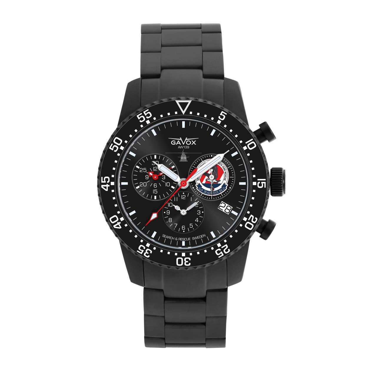 Gavox (Limited) Gavox Squadron Sweden Sjöfartsverkets Helikopterenhet (Black PVD)