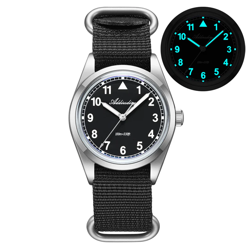 Addiesdive ADDIESDIVE 36mm VH31 Retro Pilot Field Watch AD2079