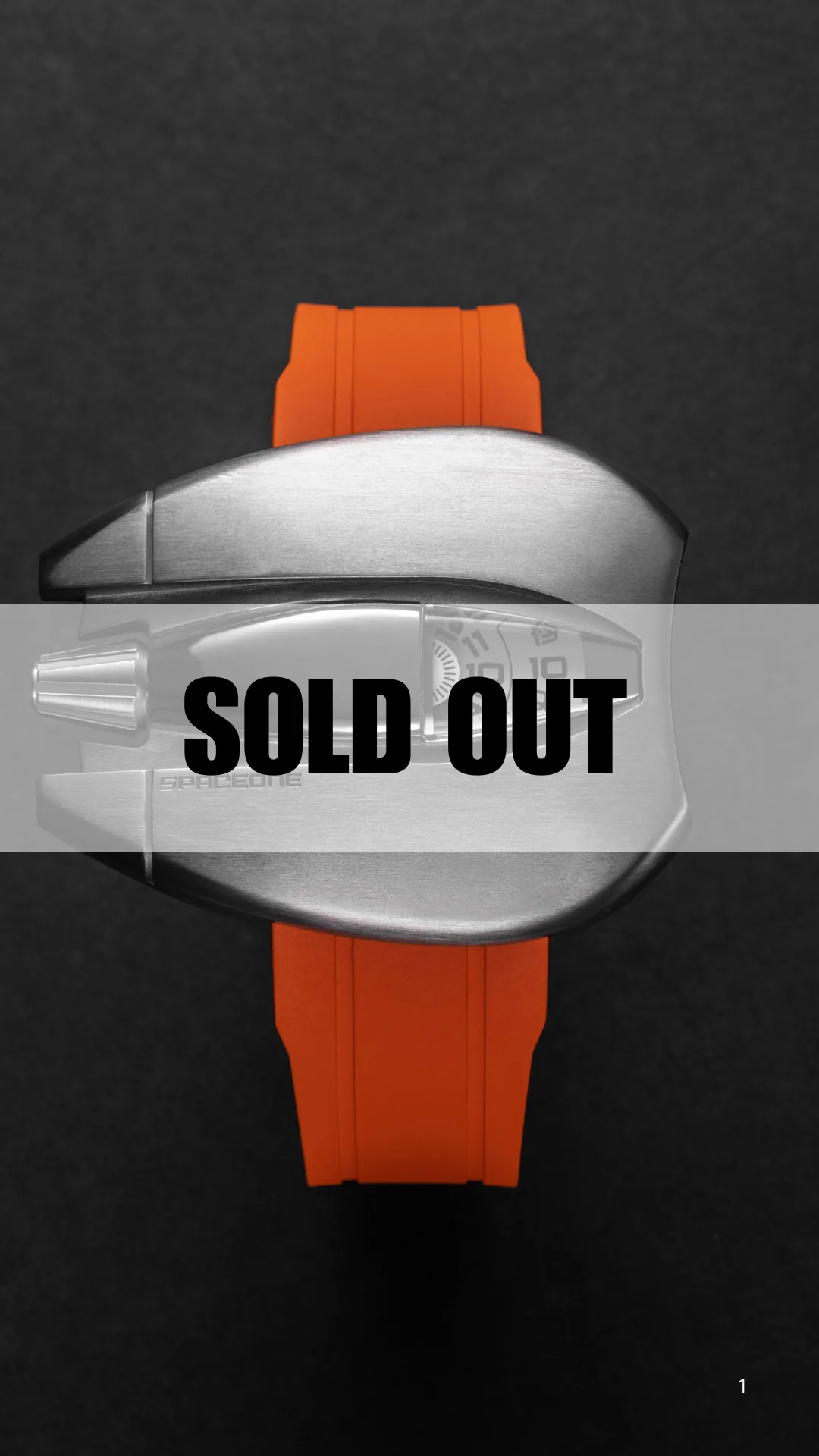 SpaceOne Brushed Stainless Steel Jumping hour