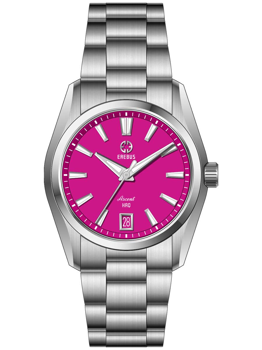 Erebus Watches ASCENT HAQ 36 Pink Enamel