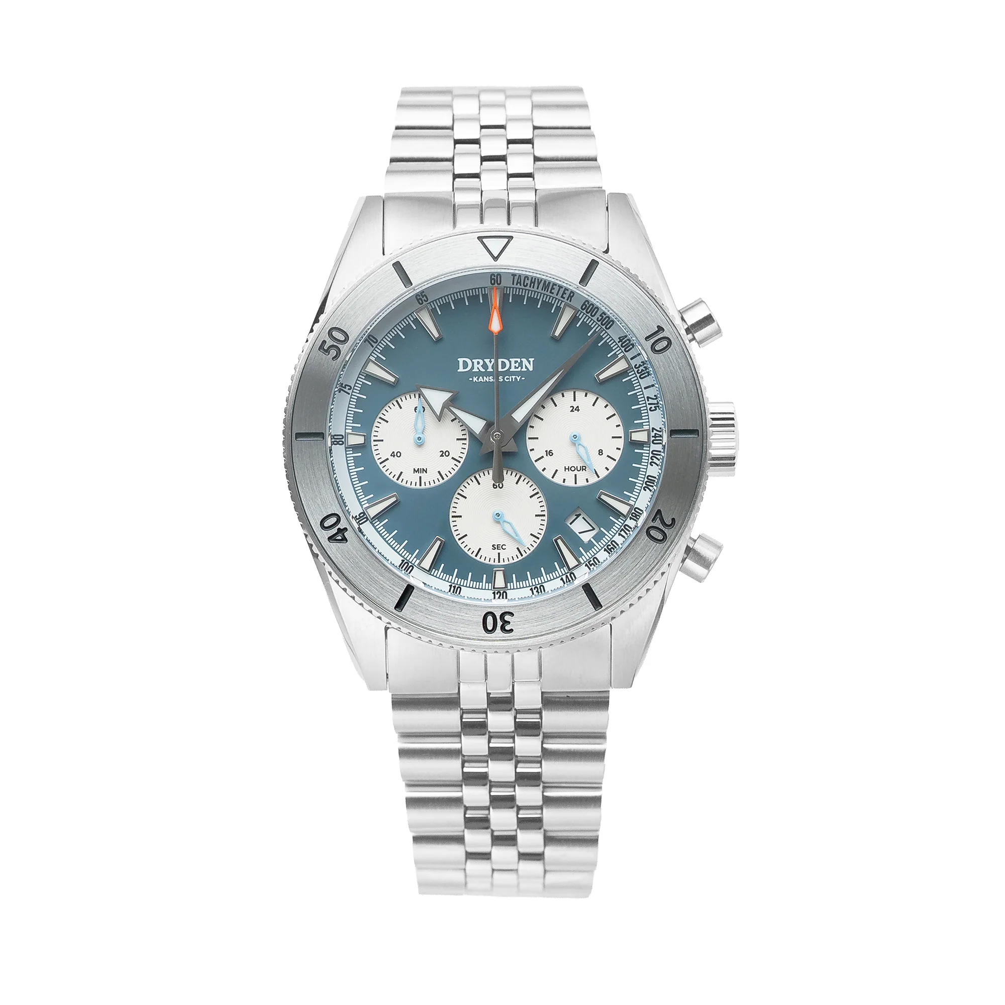 Dryden Watch Company Dryden Chrono Diver Gen 2 42mm Chronograph - Steel Blue