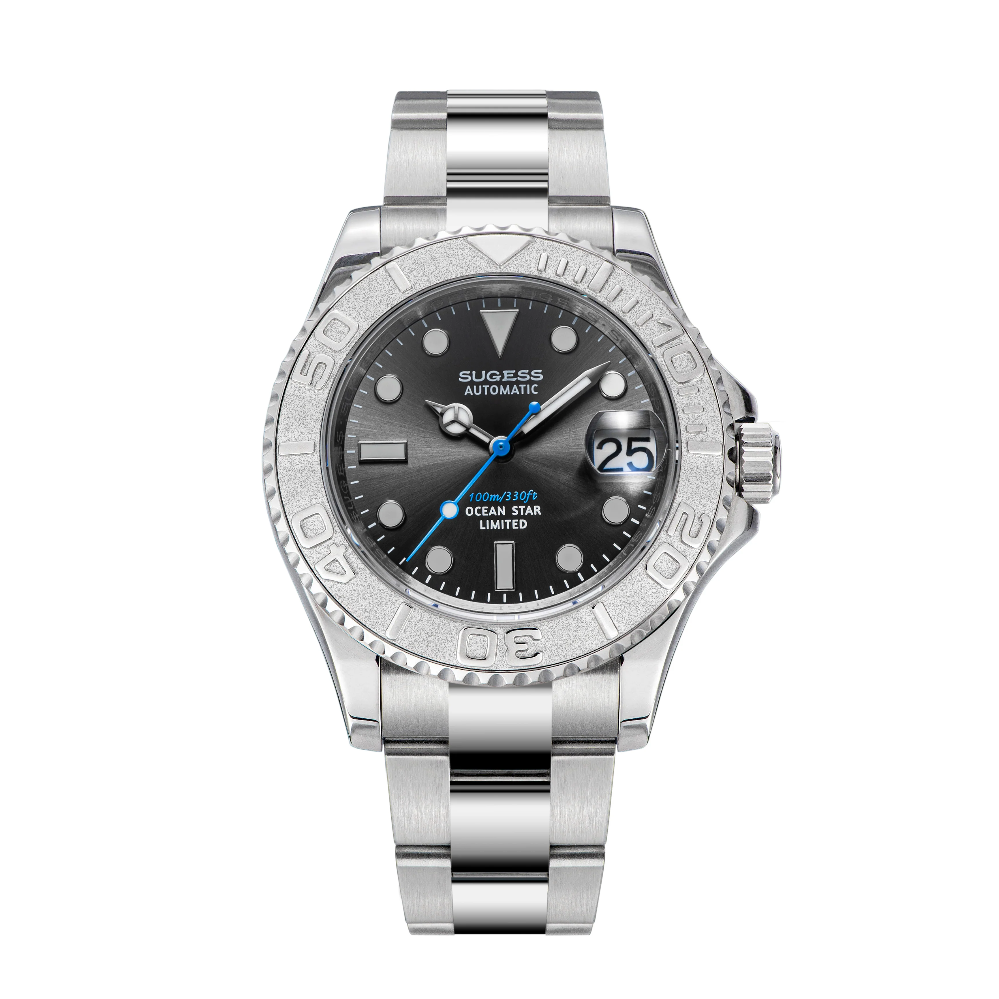 Sugess Ocean Star S450 YM Diver Watch NH35 Stainless-Steel Bezel Black Dial Limited Edition