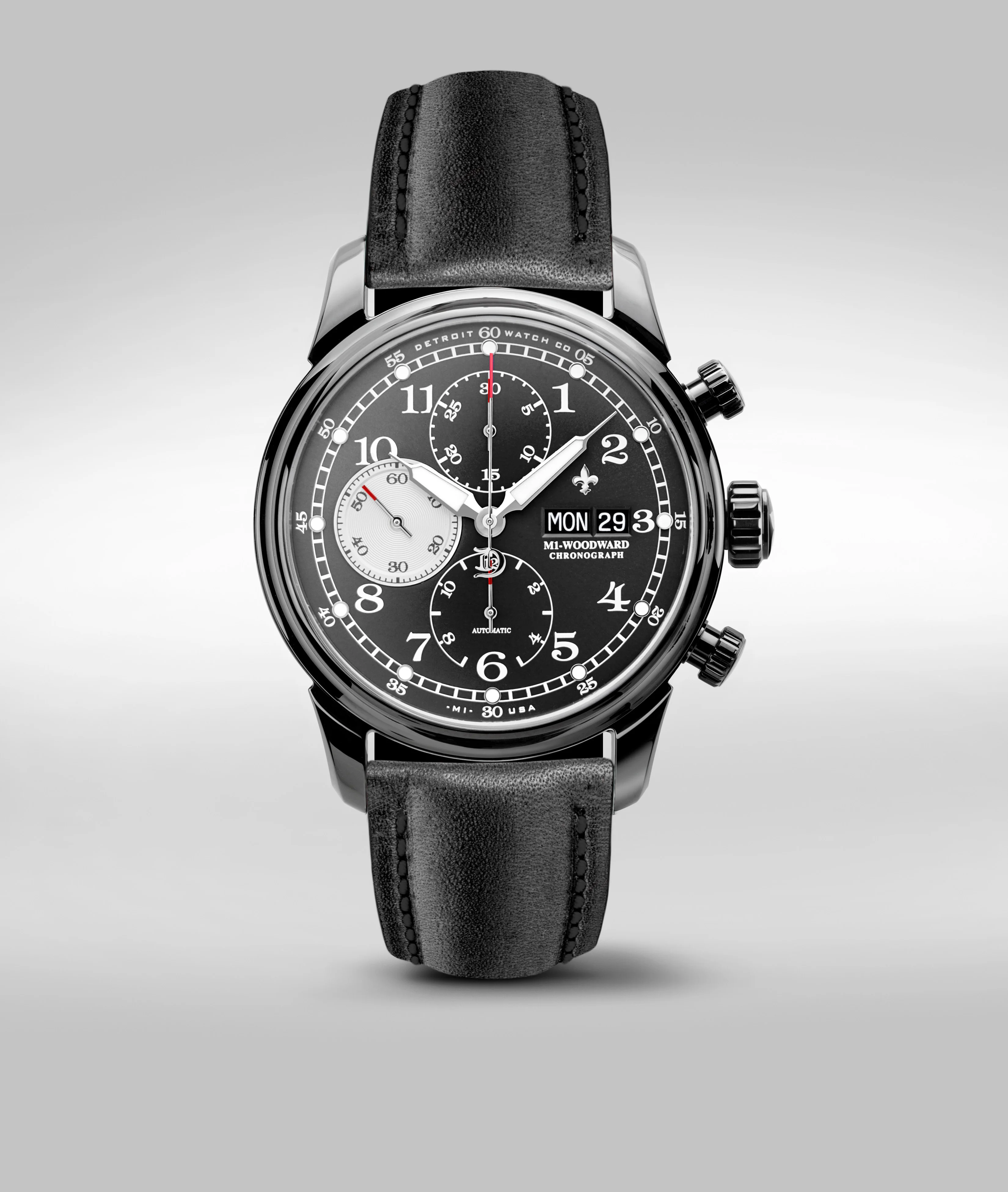 Detroit Watch Company 42mm M1-Classic Chrono DLC-Limited to 6 pieces