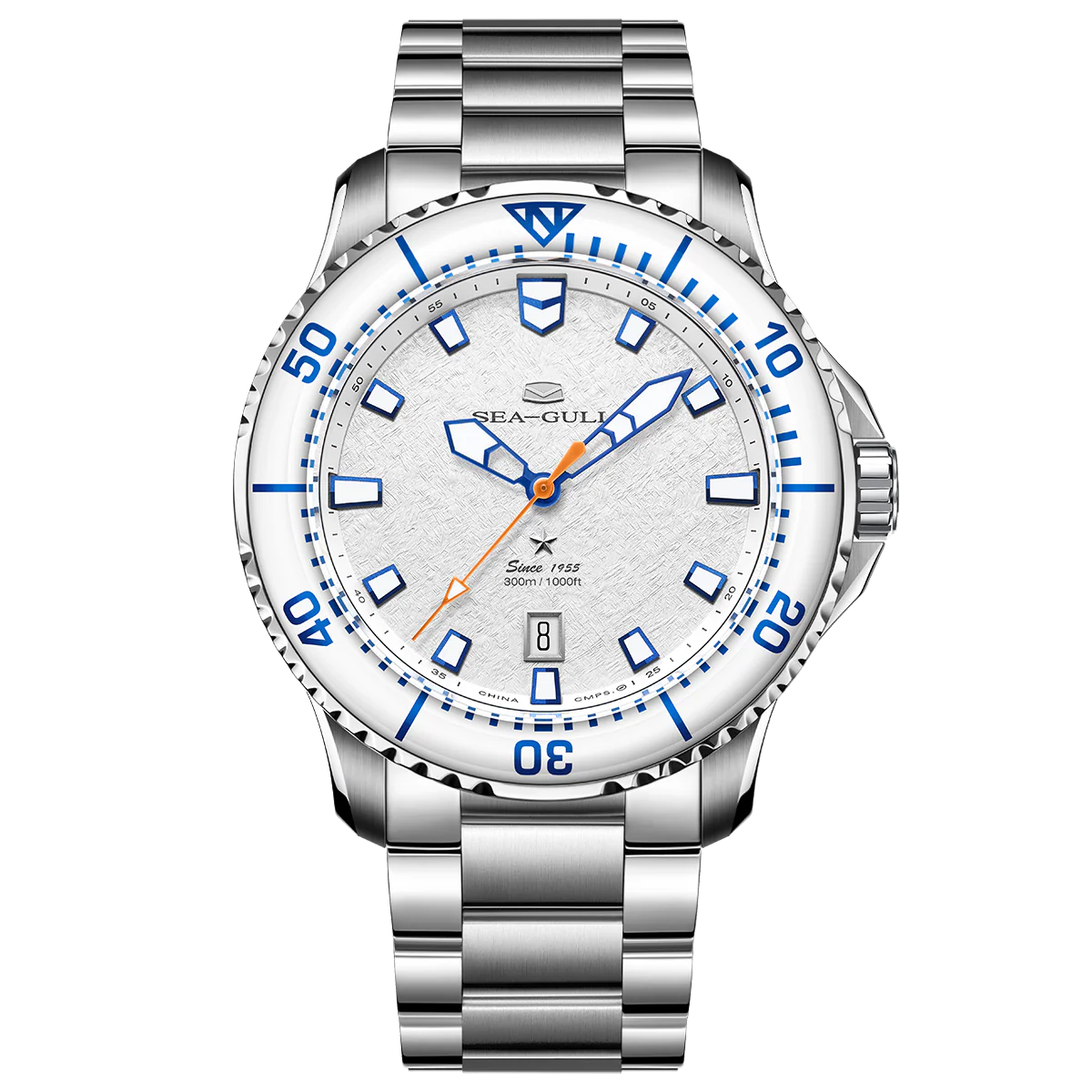 Sea-Gull Ocean Series Pro 300m Waterproof Ice Wing Snow Region Diving Watch 43.5mm