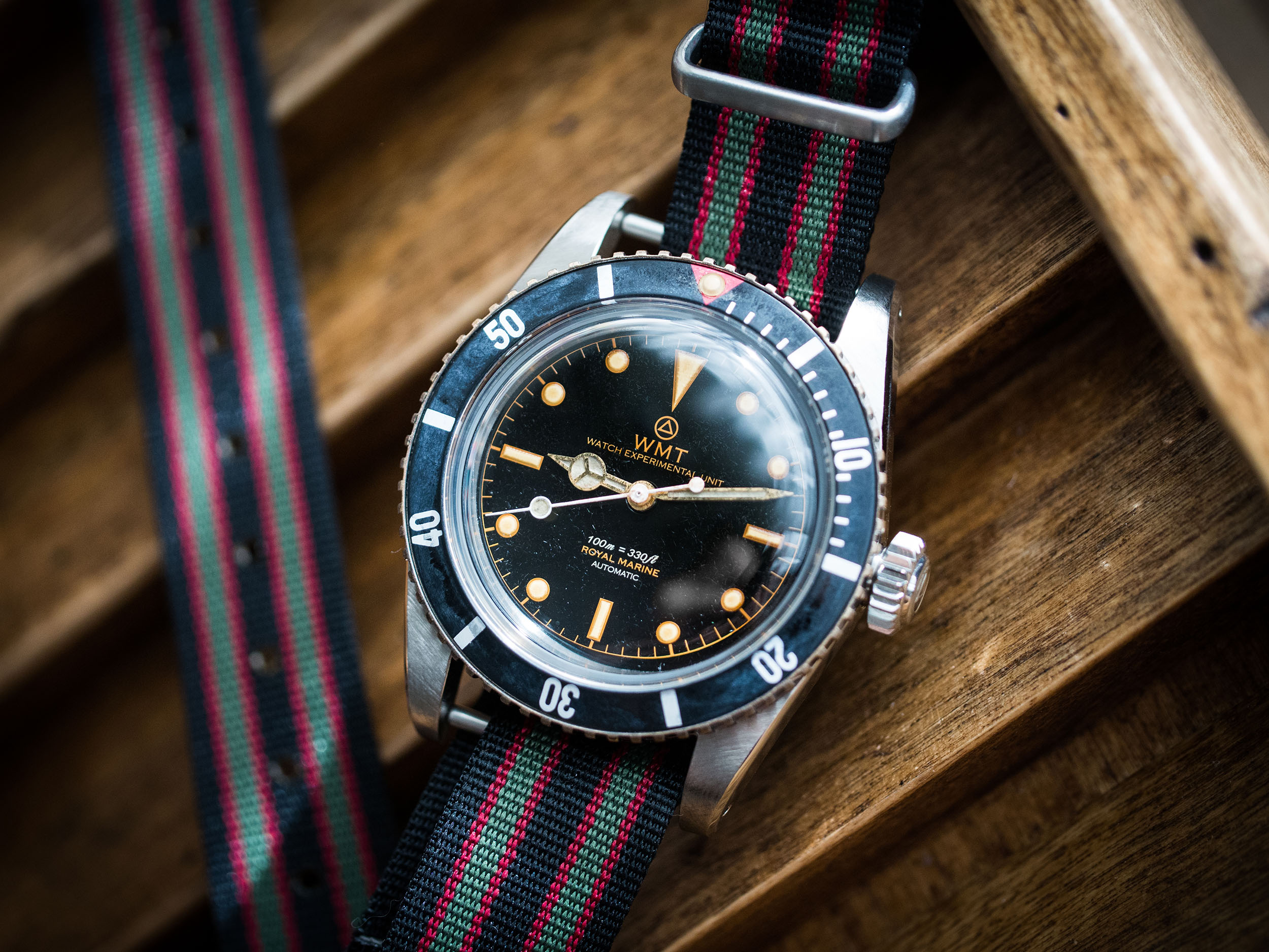 WMT Watches Sea Diver – ” MI6-010B ” Intelligence Agency Special Edition / All Aged With Brass Bezel