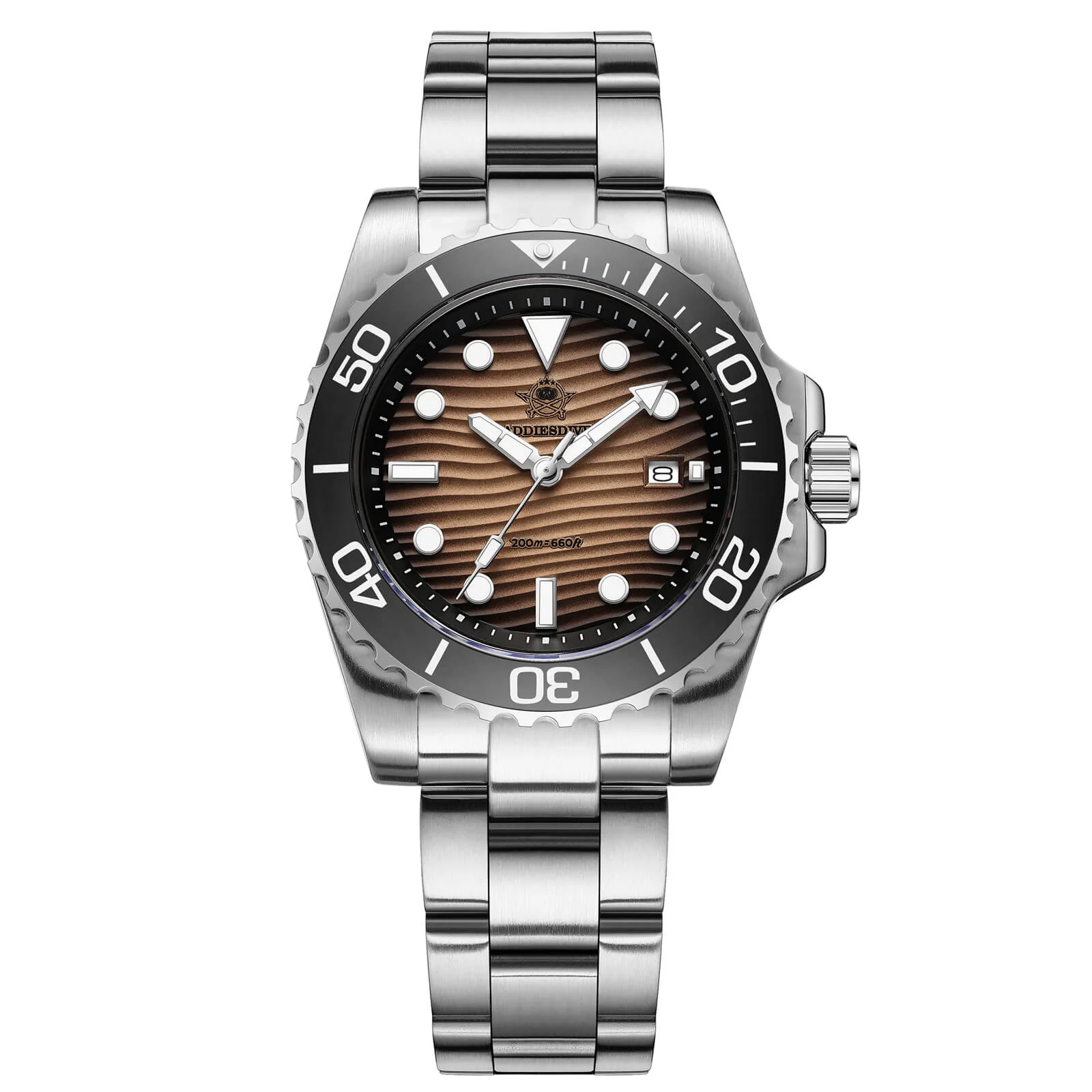 Addiesdive Addiesdive 41mm Desert Texture Sub Diver Quartz Watch AD2537