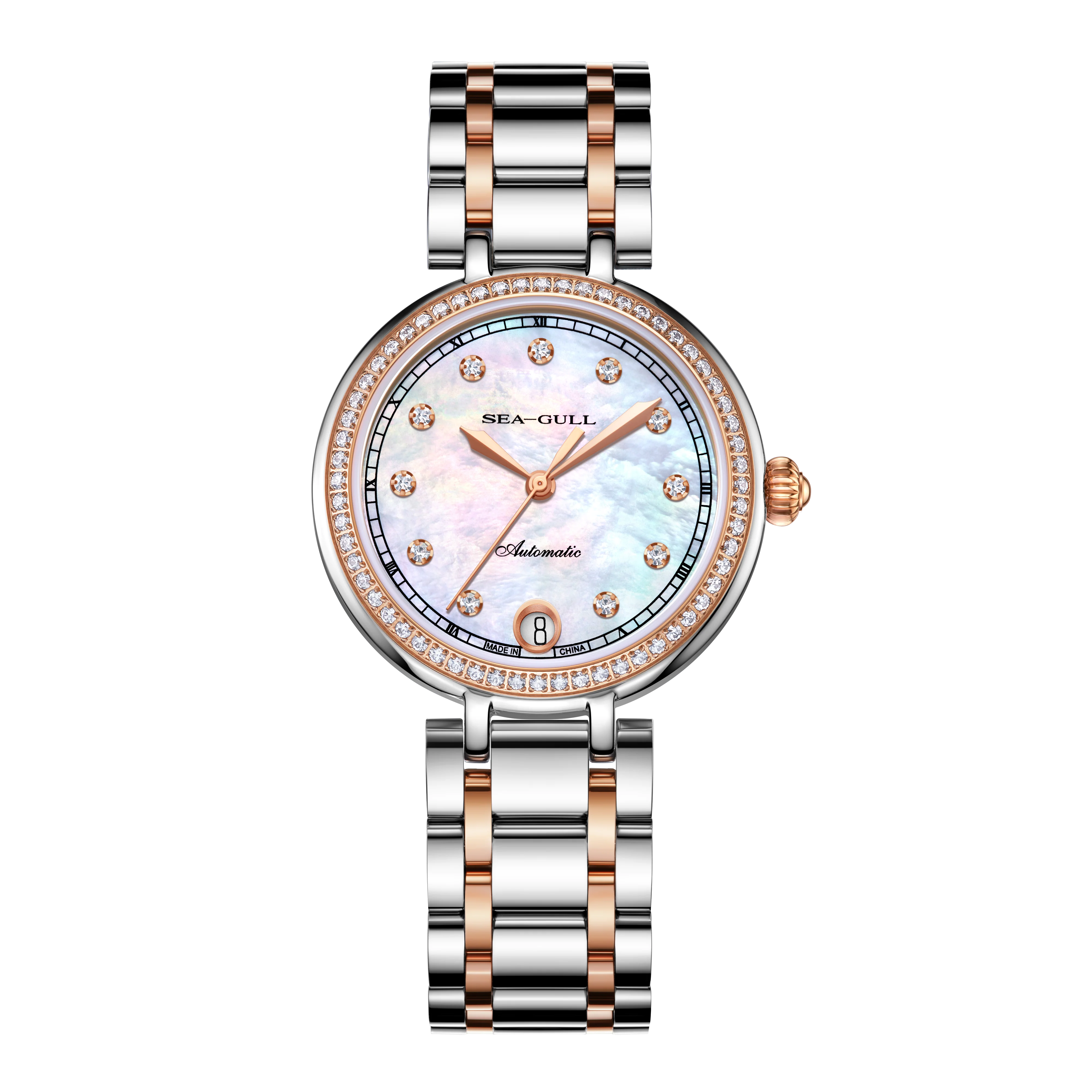 Sea-Gull Lady's Series Diamond-set Mother-of-Pearl Dial Dress Watch 32mm