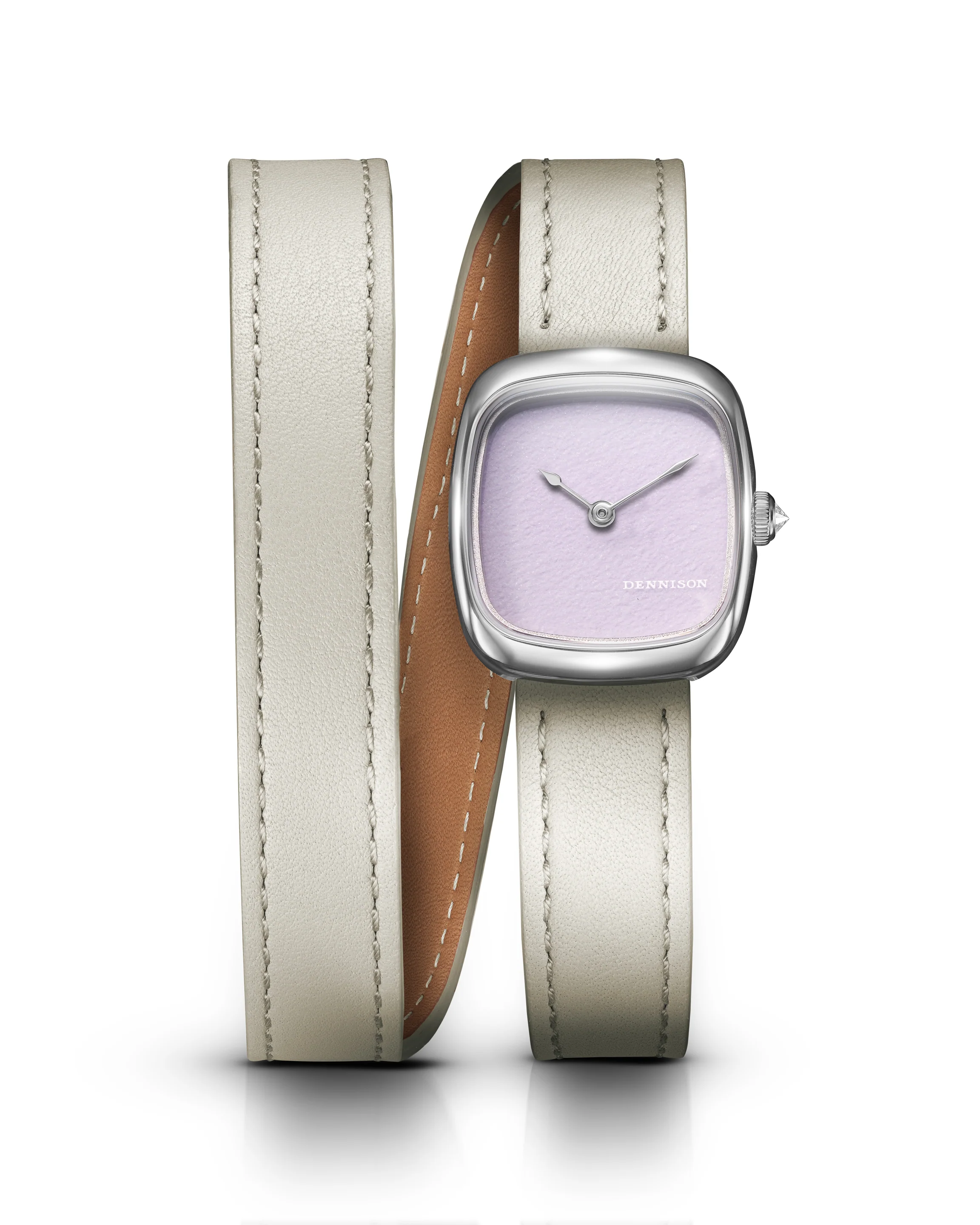 Dennison Mini Pink Malaysian Jade In Steel