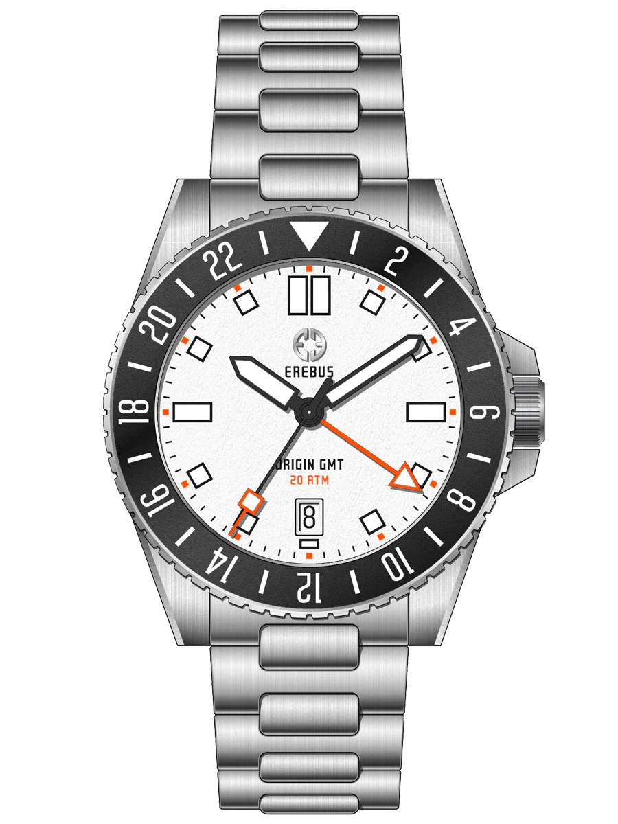Erebus Watches ORIGIN GMT Classic White