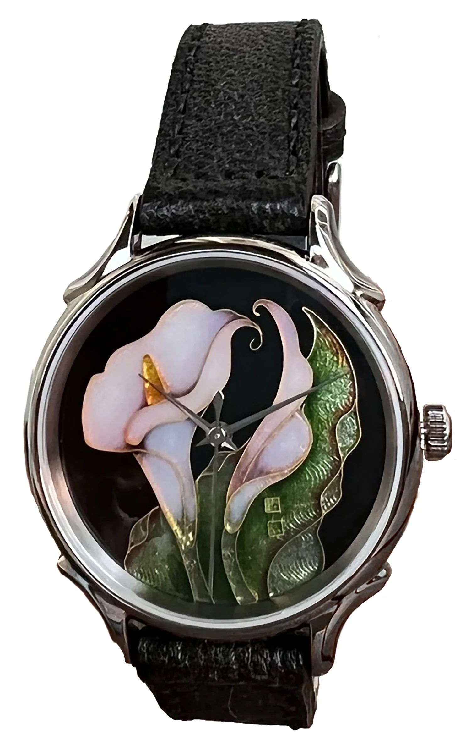 Celeste Watch Company Cloisonné 36mm Calla Lily by Merry-Lee Rae