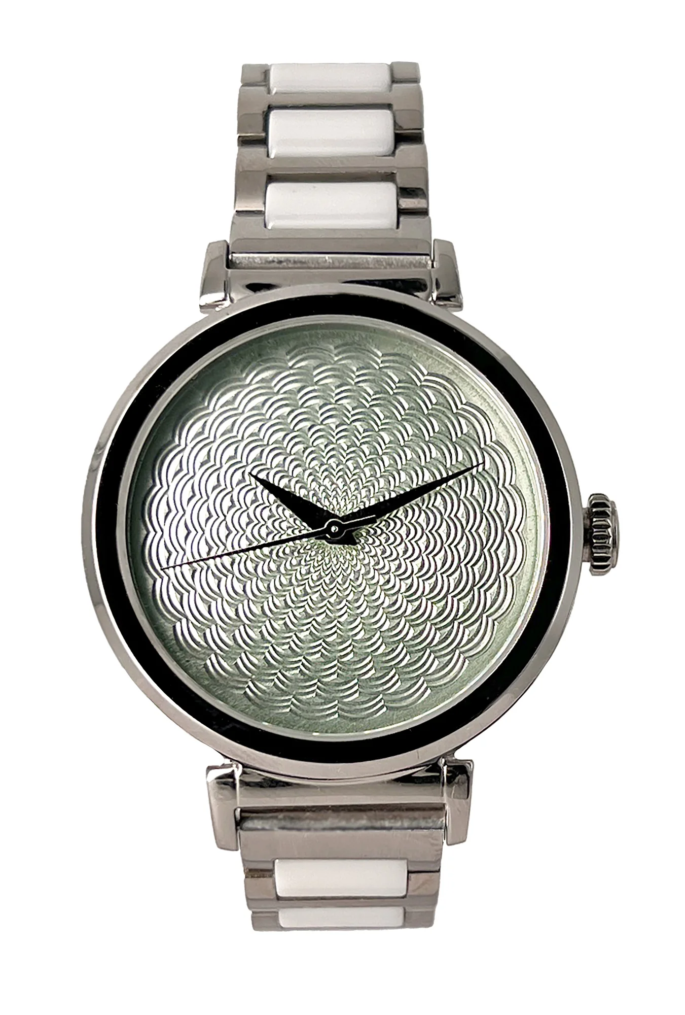 Celeste Watch Company Hand Turned Enamel Guilloché - Moonstone by Rebecca Montgomery - 38mm Swiss Automatic