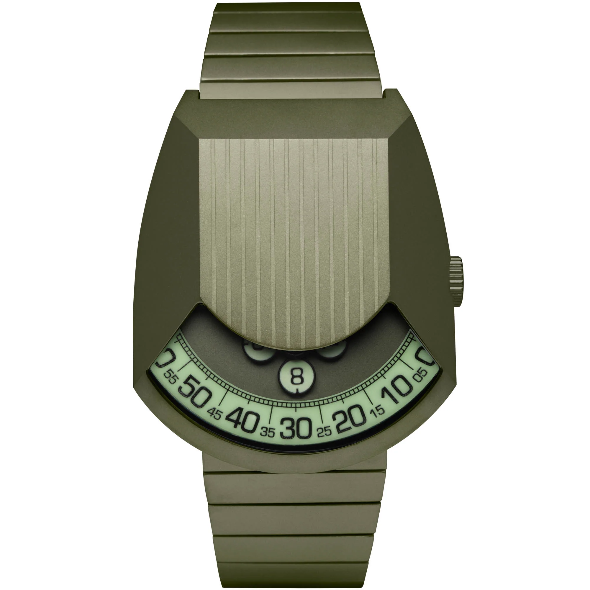 Xeric Retronaut Automatic Wandering Hour Matte Green