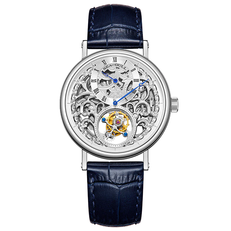 Sea-Gull Artisan Heritage Series Skeleton Vine-Patterned Dial Eccentric Axis Tourbillon 39mm