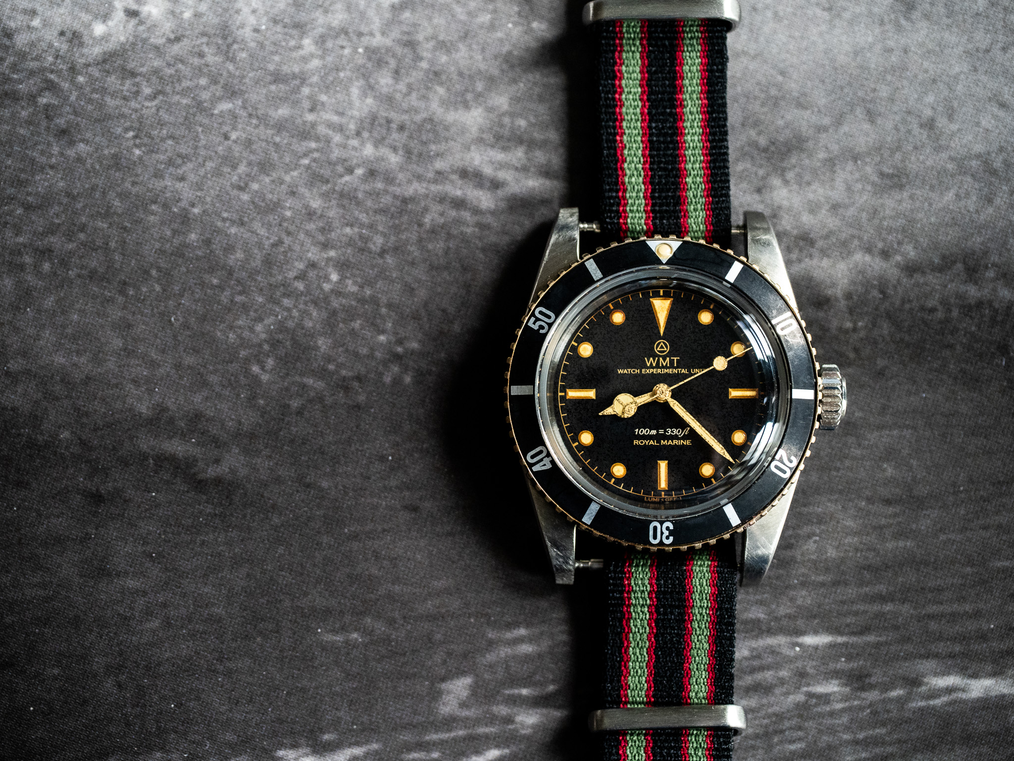 WMT Watches Sea Diver – ” MI6-010 ” Intelligence Agency Special Edition / All Aged With Brass Bezel