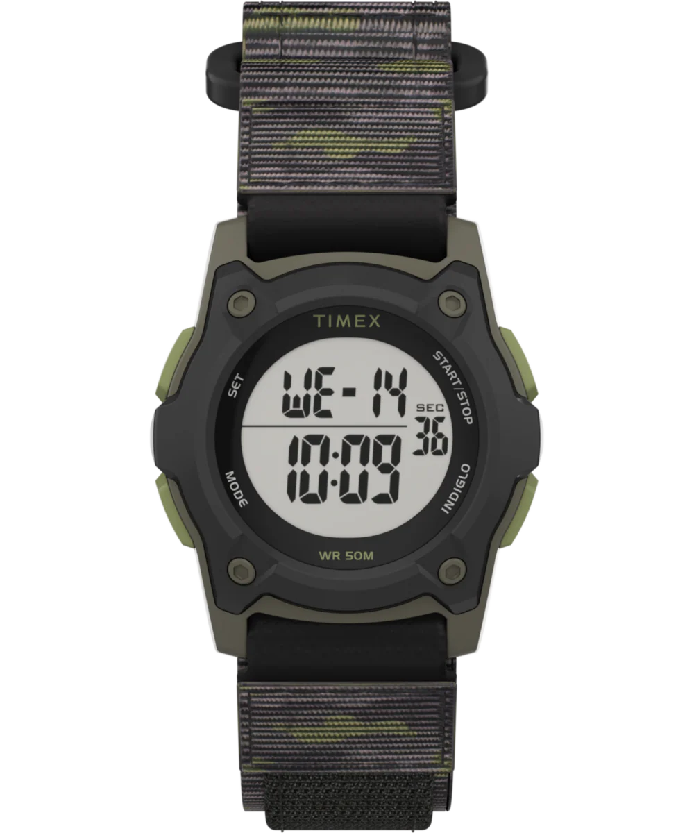 Timex TIMEX TIME MACHINES® 35mm Green/Brown Camo Fast Wrap® Kids Digital Watch
