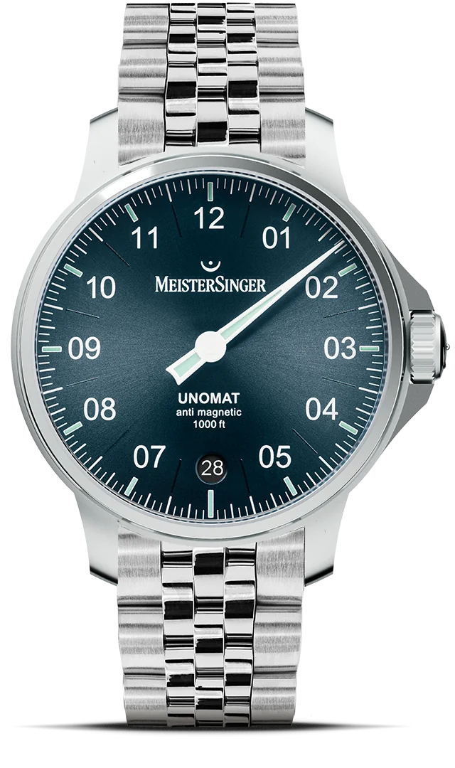 MeisterSinger Unomat – Sonnenschliff Stahlblau