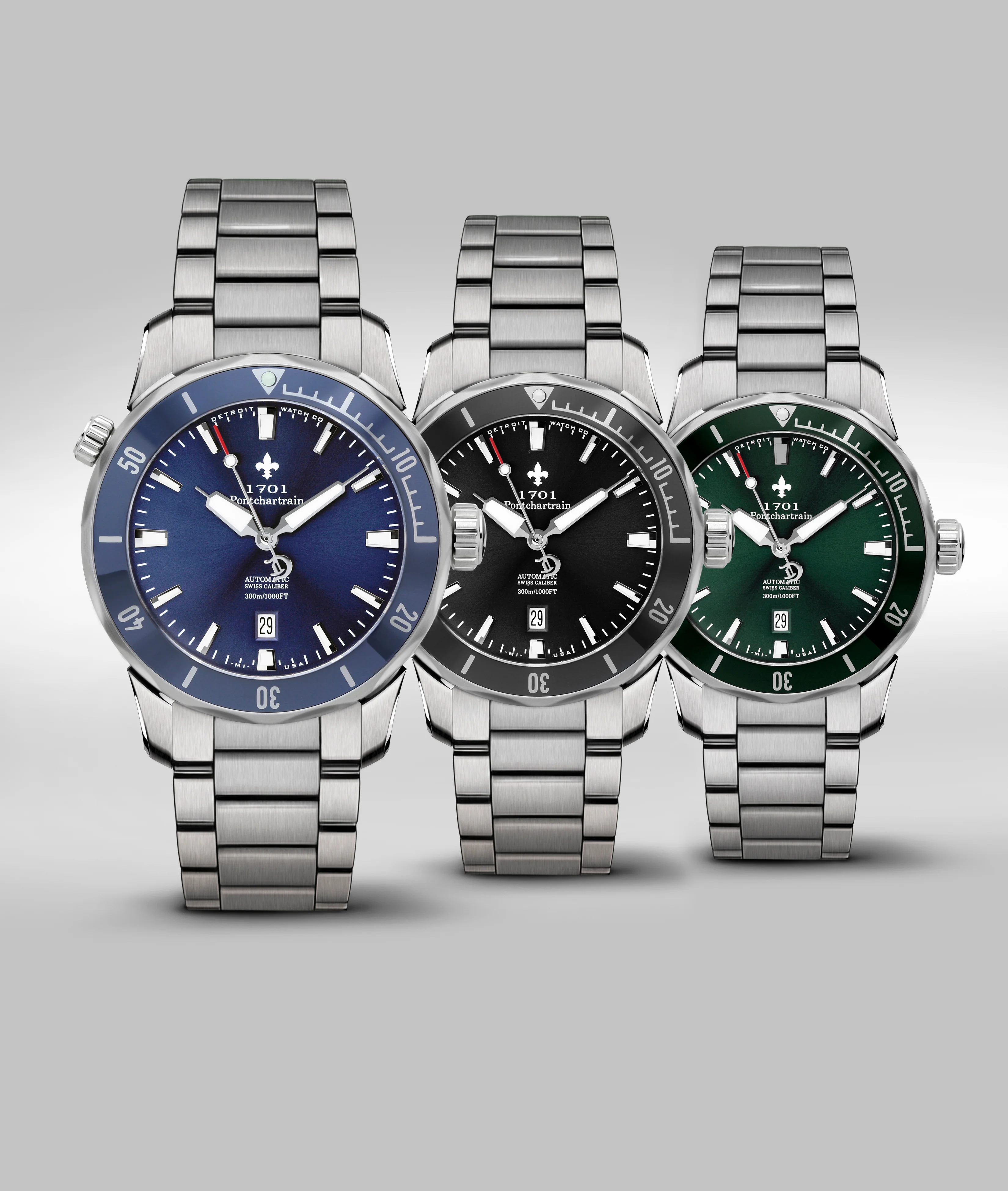 Detroit Watch Company 43mm 1701 Pontchartrain® Great Lakes Edition Diver