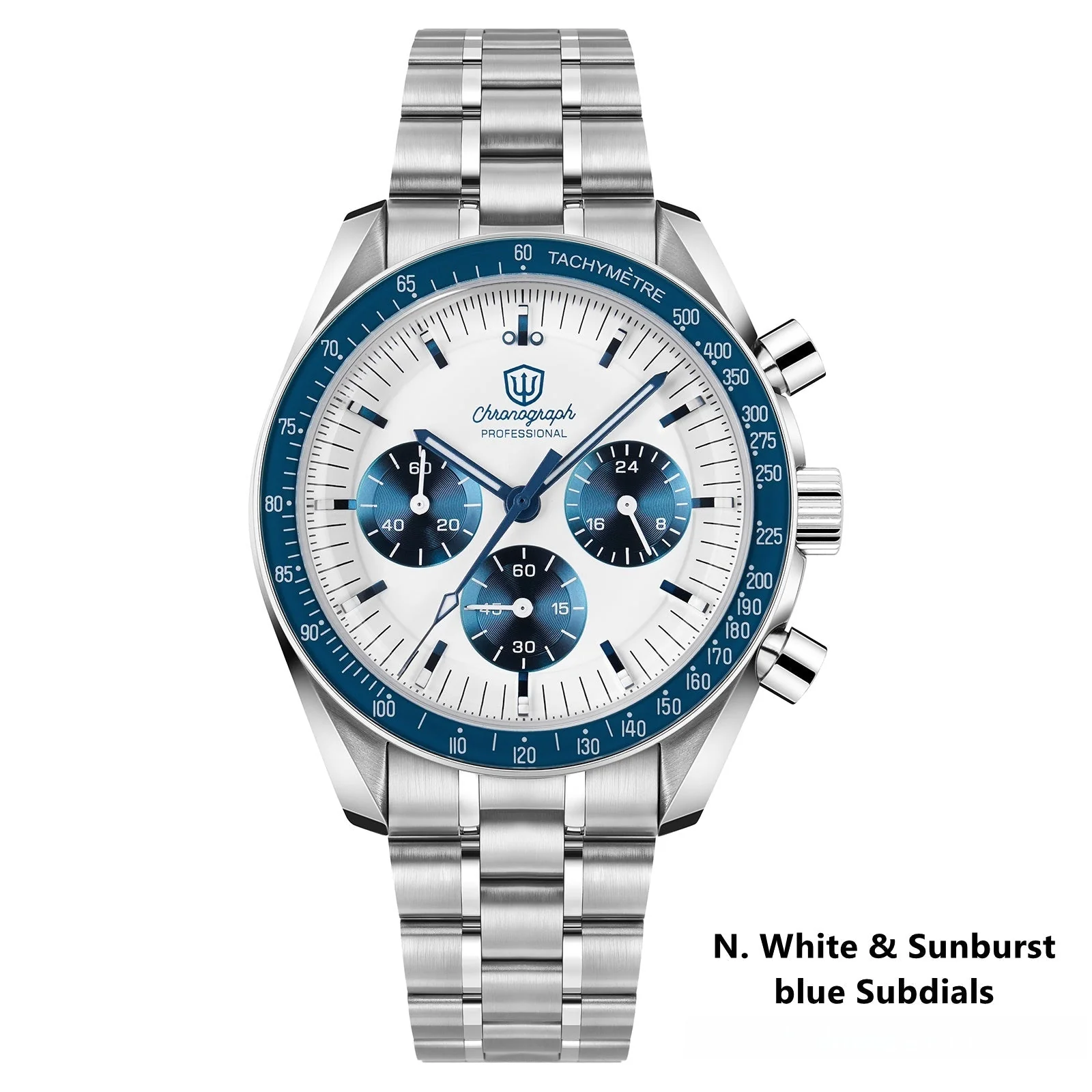 Thorn Watchdives 39mm VK63 Chronograph Watch WD1863 - Panda Collection