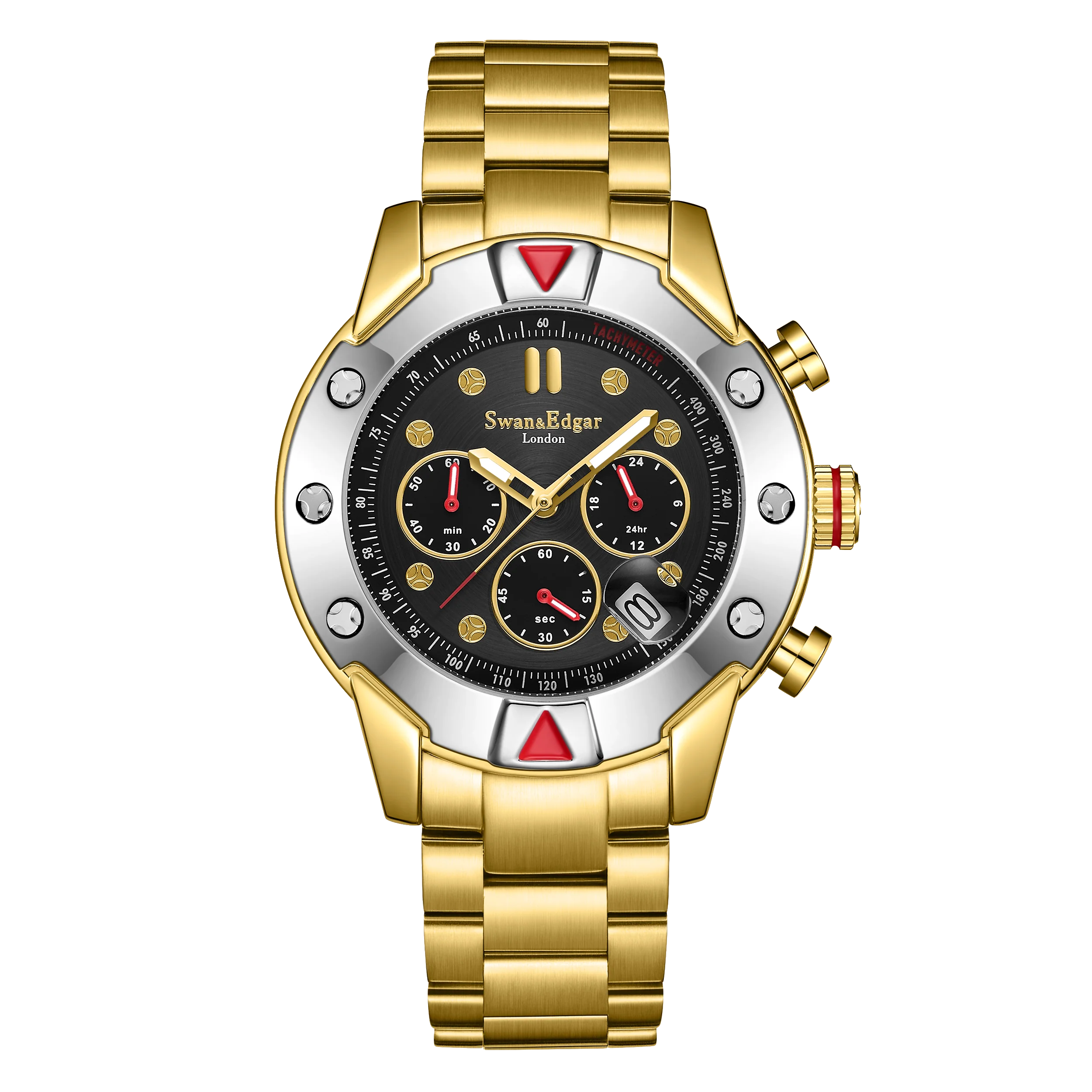 Swan & Edgar Hand Assembled Mechanical-Quartz Hybrid Automatic - Gold